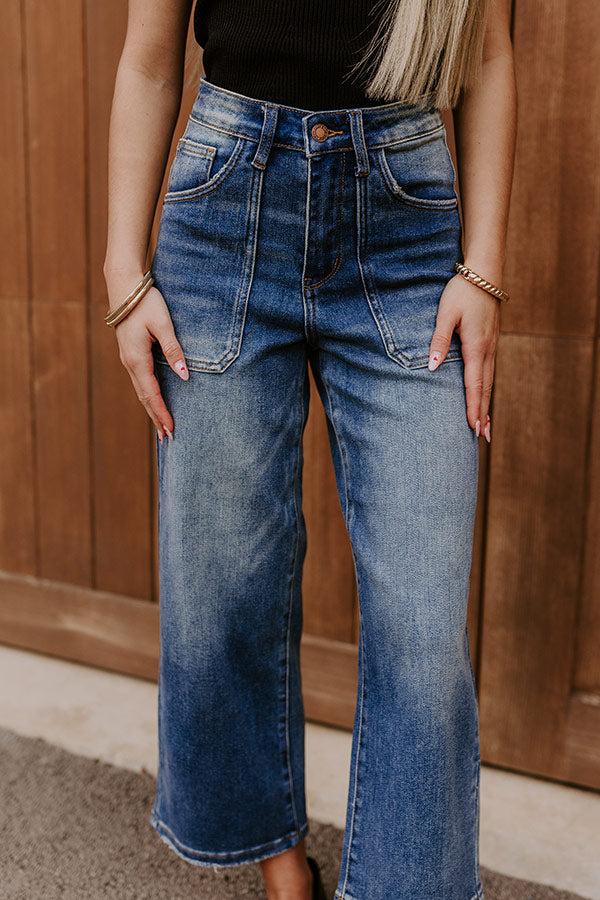 The Josie High Waist Wide Leg Crop Jean Product Image