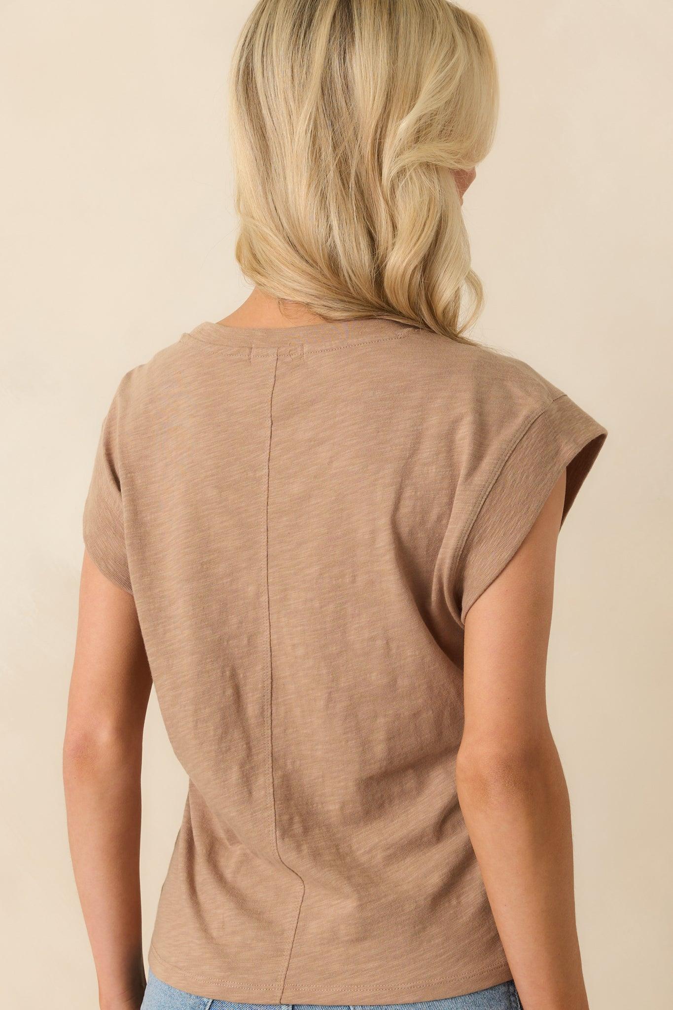 Z Supply Tan Cotton Camino Slub Tee Product Image