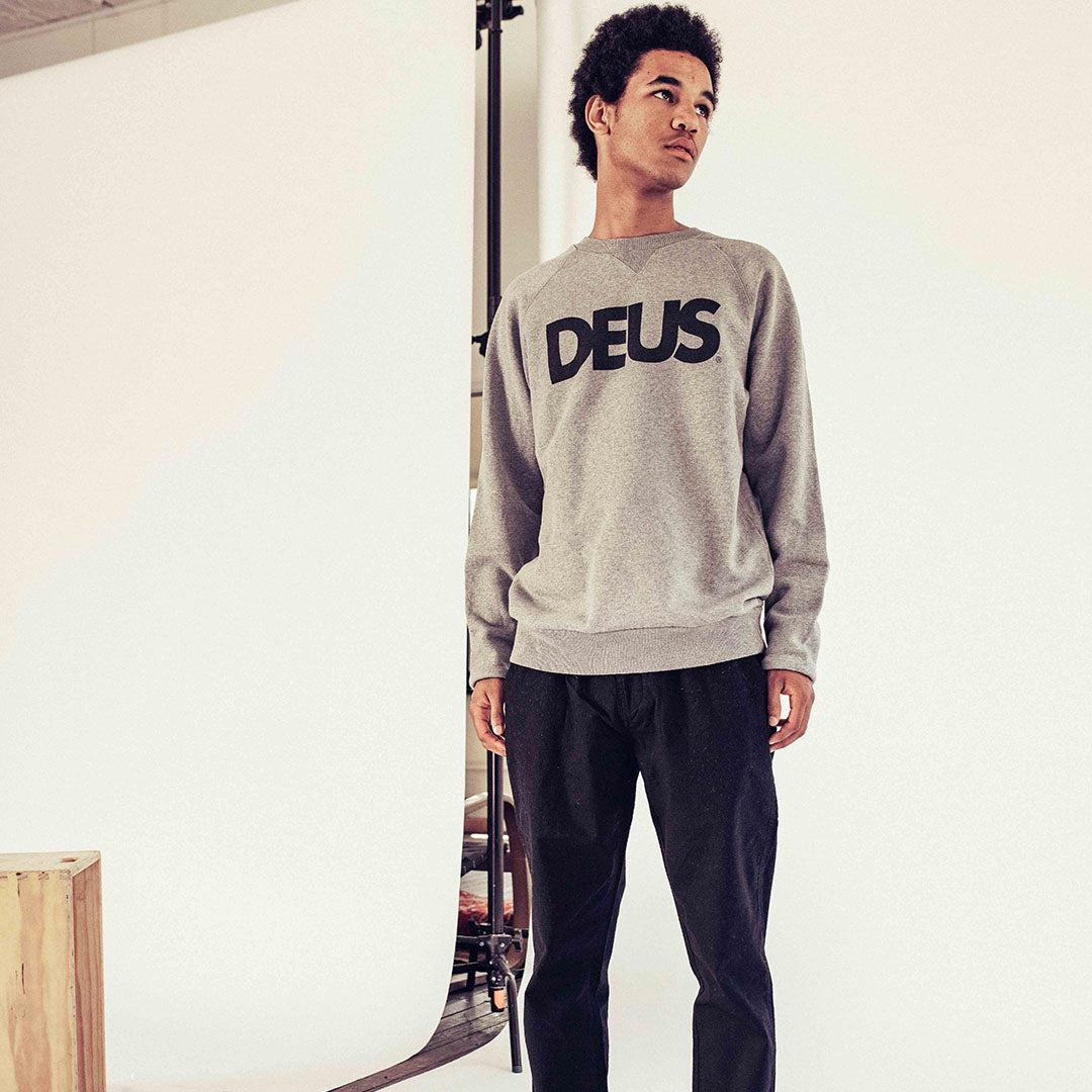 All Caps Crew Sweater - Grey Product Image