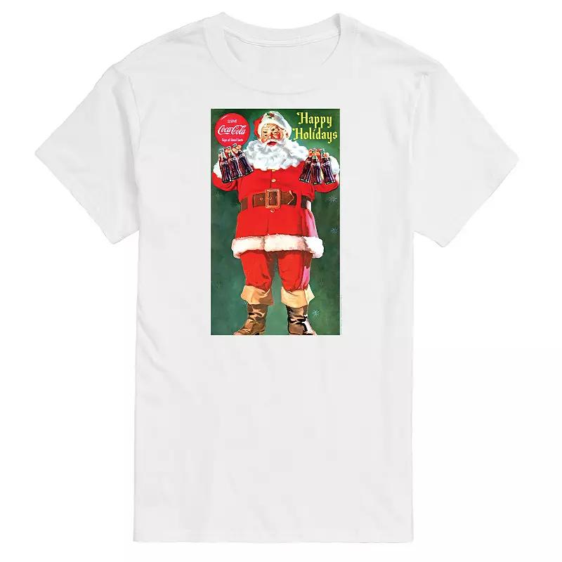 Big & Tall Coca-Cola Vintage Santa Graphic Tee, Men's,  Product Image