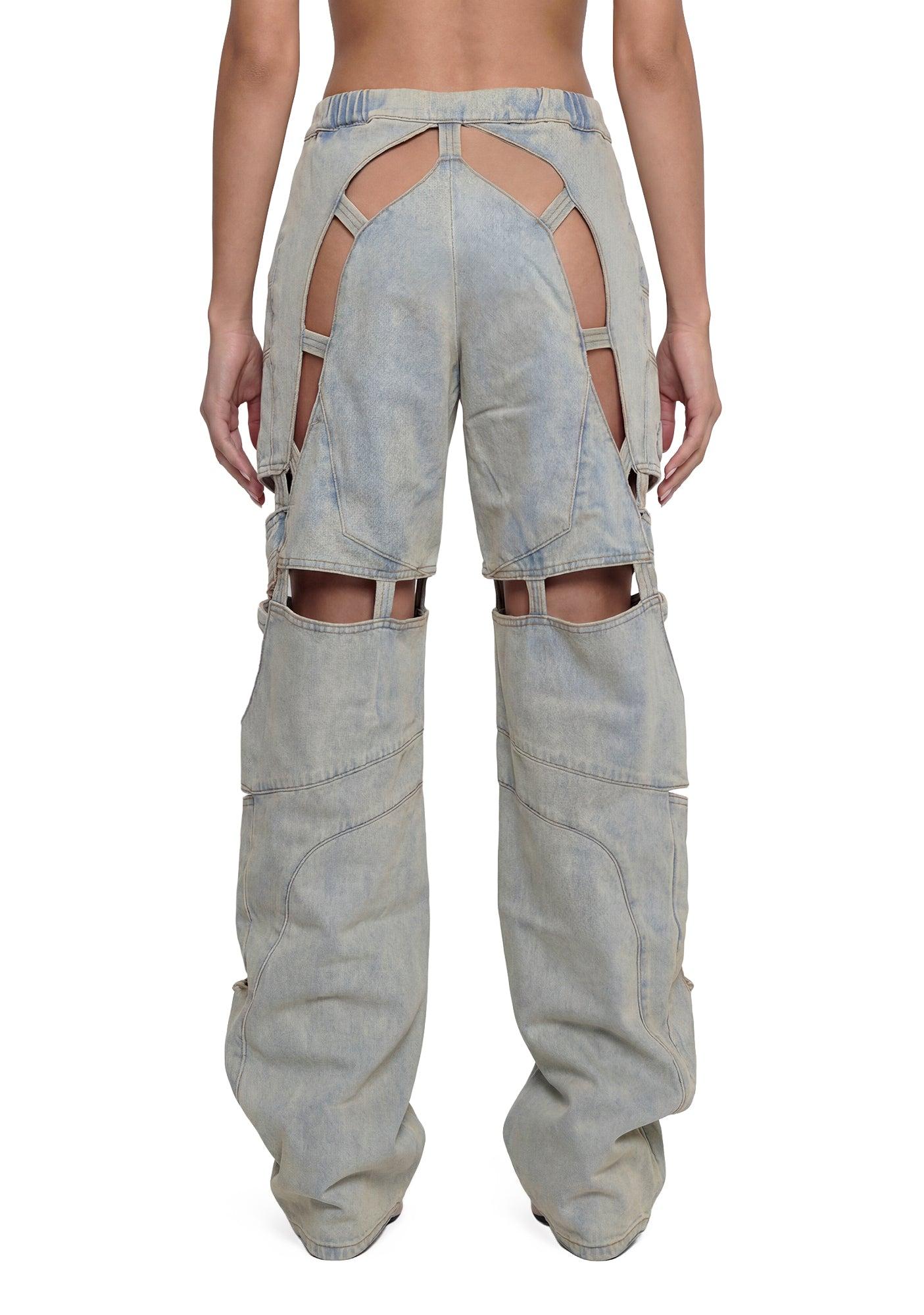 Moto Denim Floating Pants Product Image