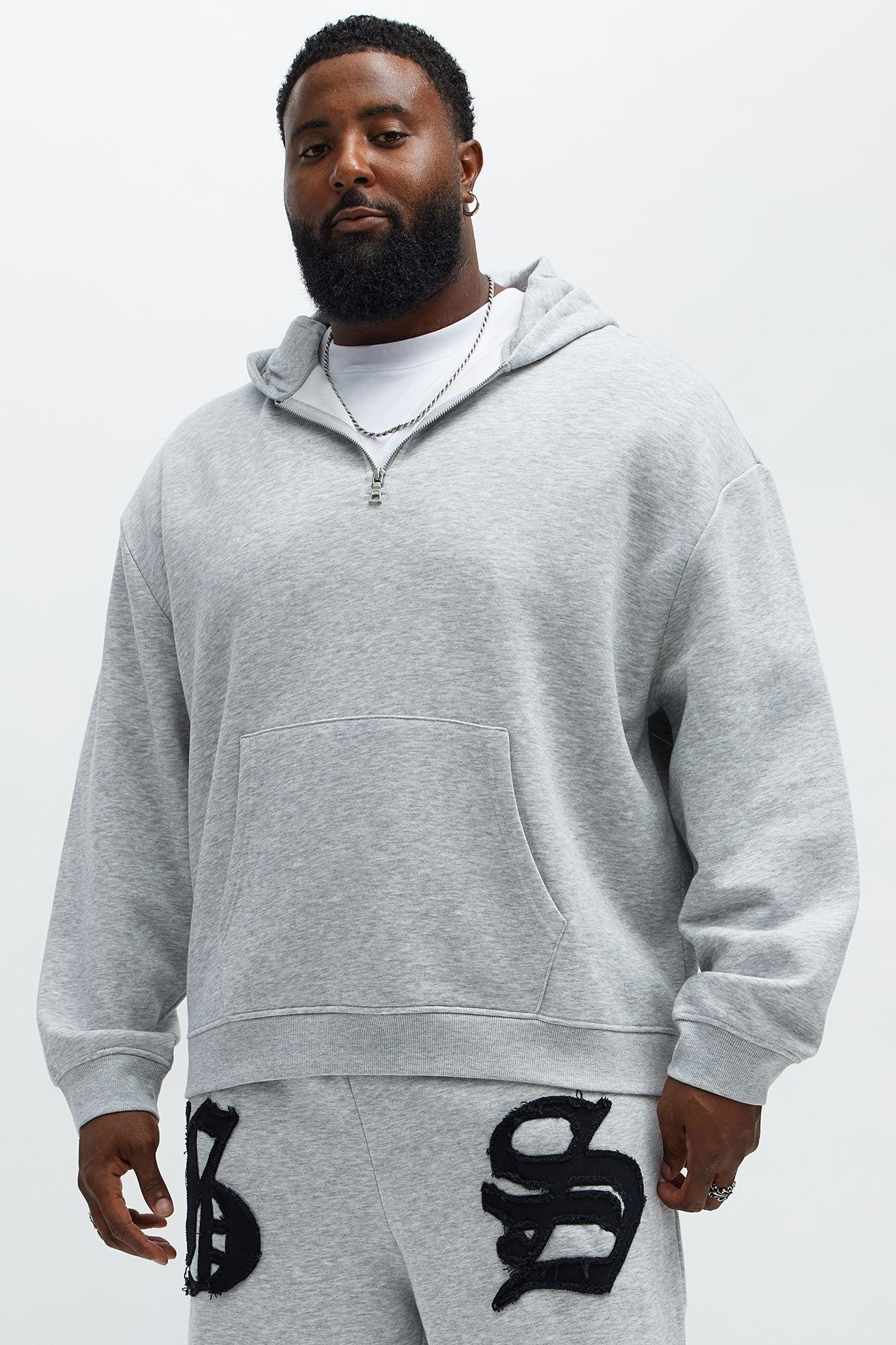 Tyson Quarter Zip Hoodie - Heather Grey Male Product Image