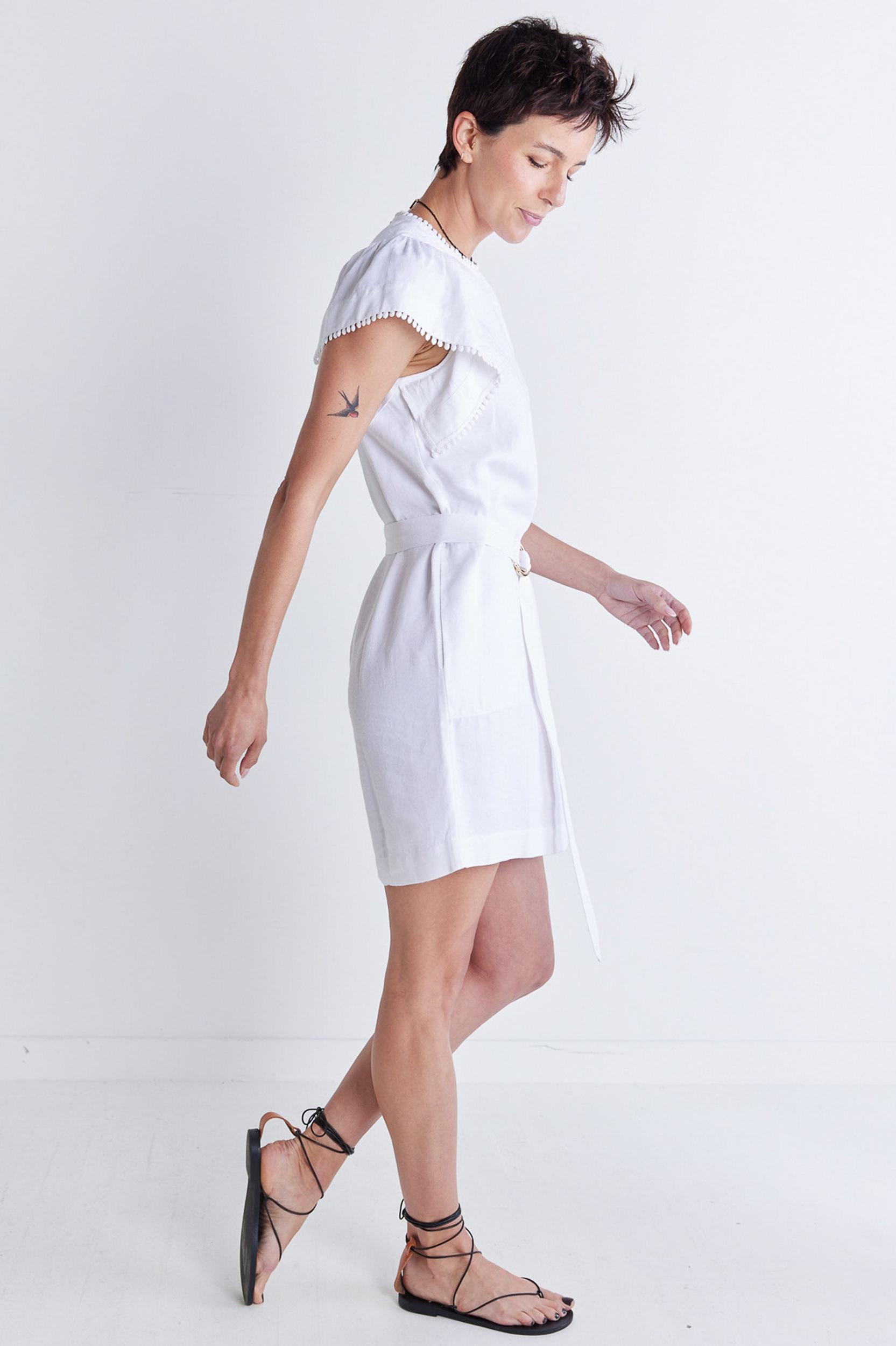 Embroidered Crete Short Dress Product Image