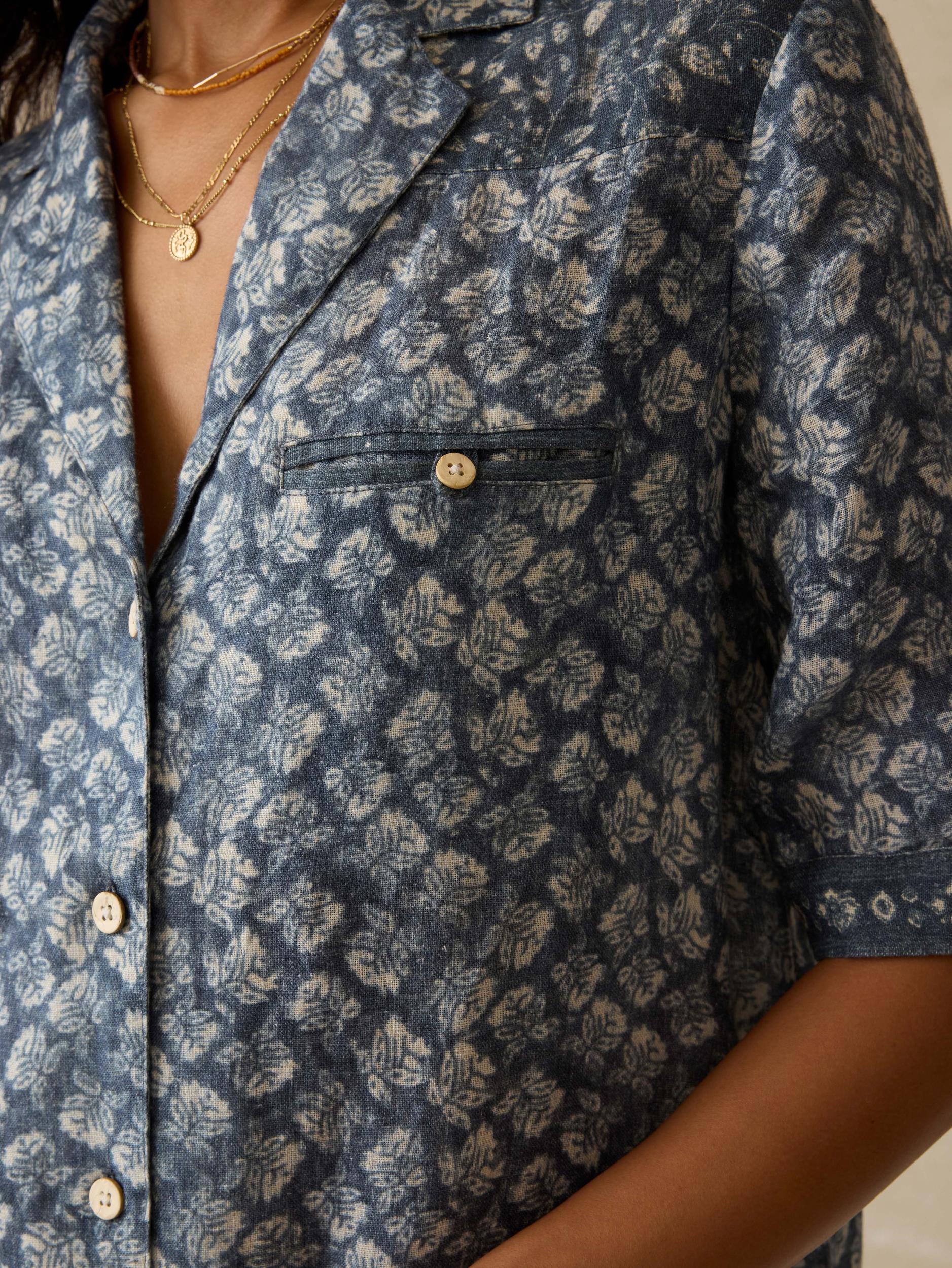 Paradise Point Linen Dress - Oceanview Blossom Female Product Image