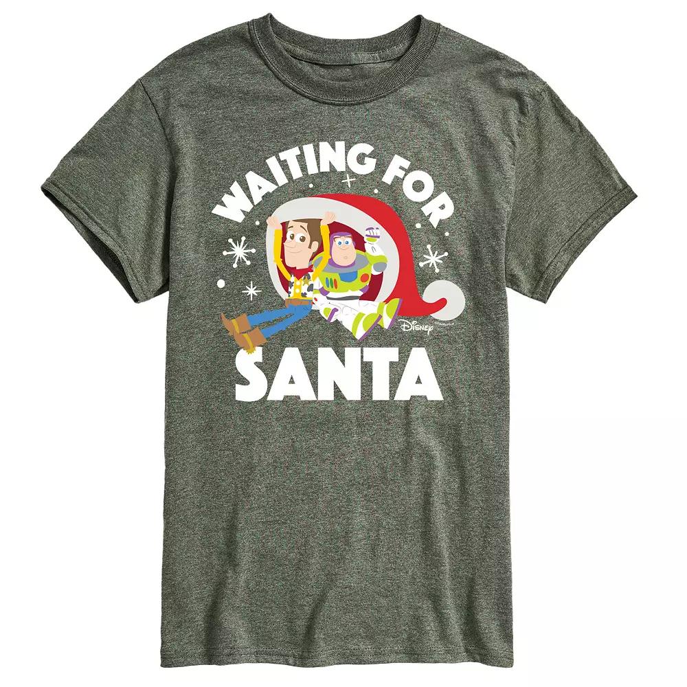 Disney / Pixar's Toy Story Woody & Buzz Lightyear Men's Waiting For Santa Graphic Tee,  Product Image