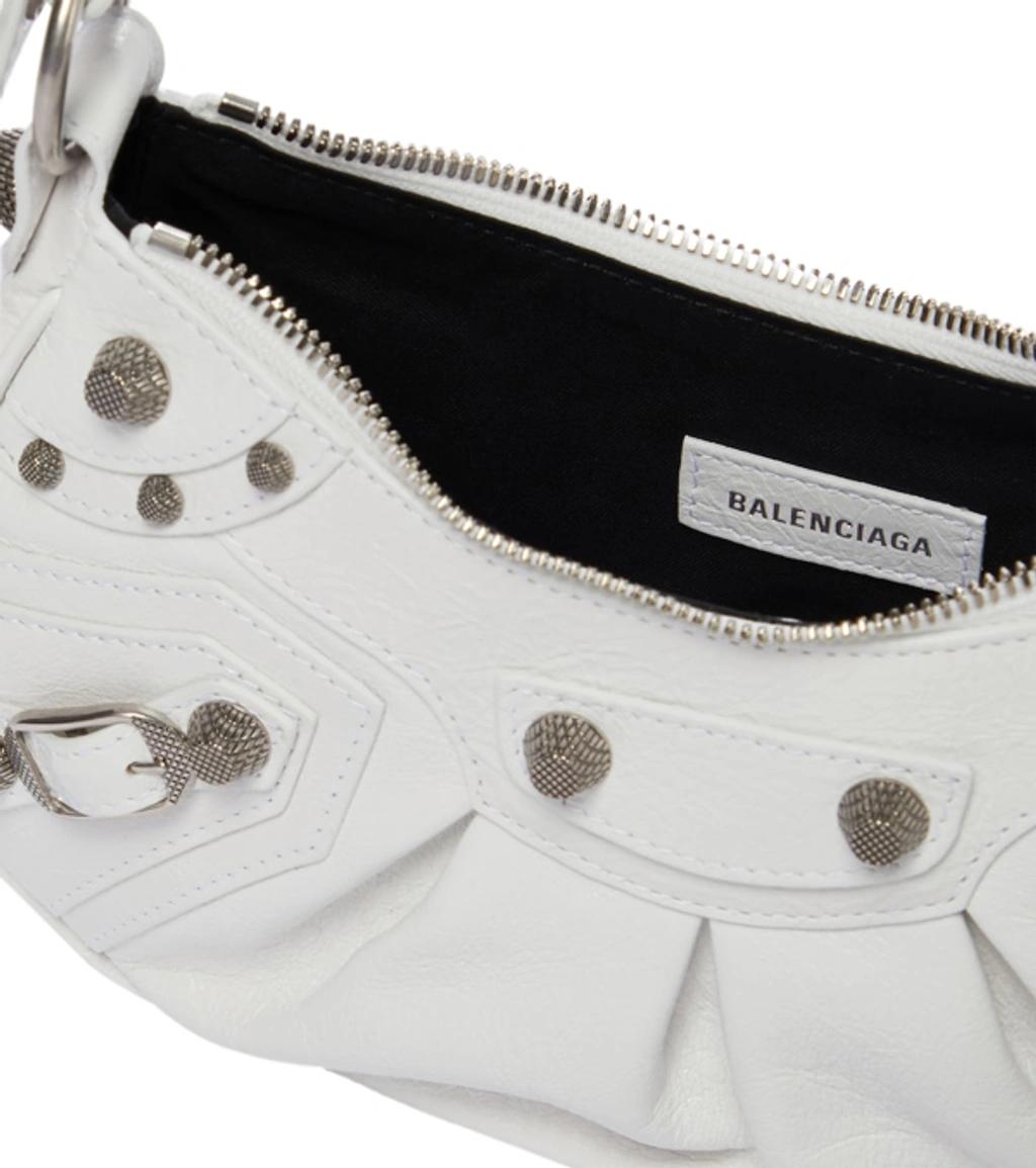 BALENCIAGA Le Cagole Xs Leather Shoulder Bag In Blue Product Image