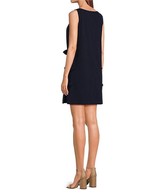 Trina Turk Arlette Boat Neck Sleeveless Side Bow Detail Sheath Dress Product Image