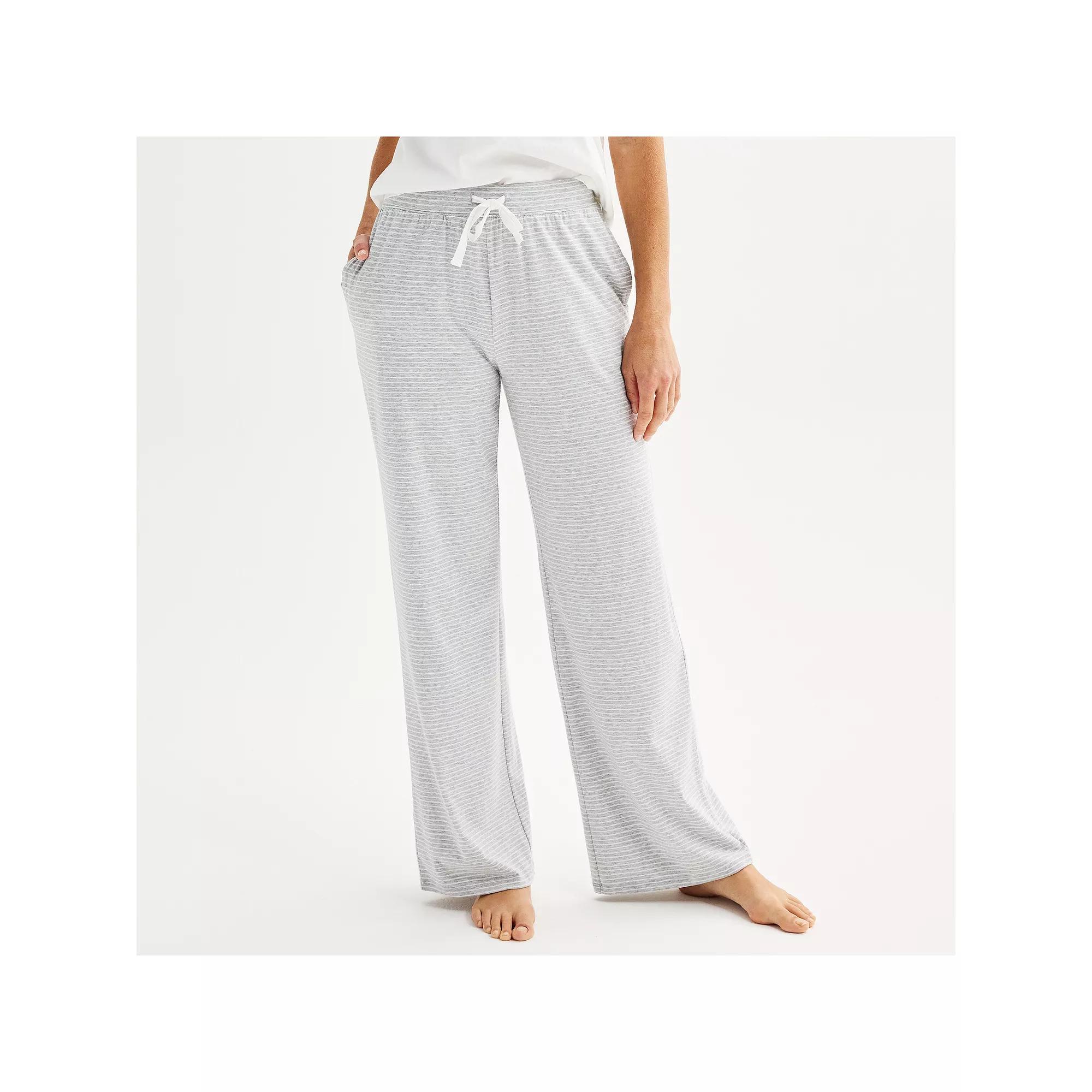 Women's Sonoma Goods For Life® Cotton Modal Open Hem Pajama Pants, Size: XL, Medium Cumulus Grey Product Image
