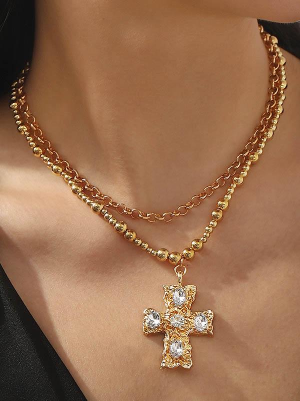 Geometric Layered Necklaces Accessories Product Image