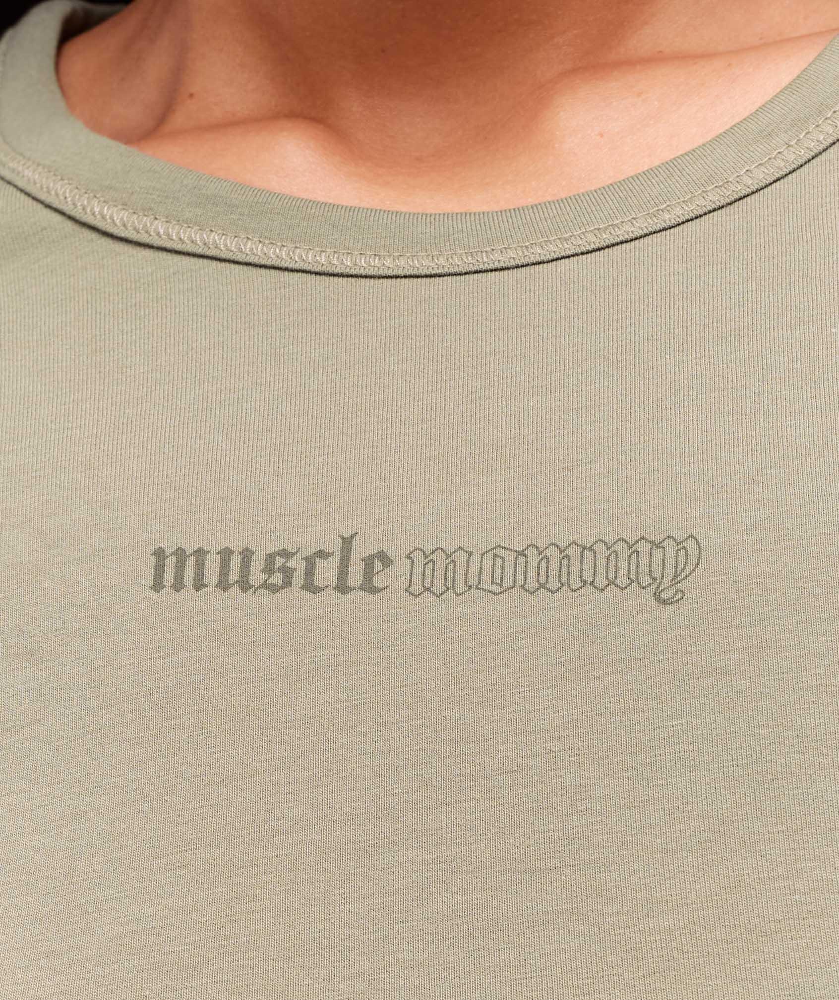 Gymshark Cotton Graphic Midi T-Shirt - Linen Brown Female Product Image