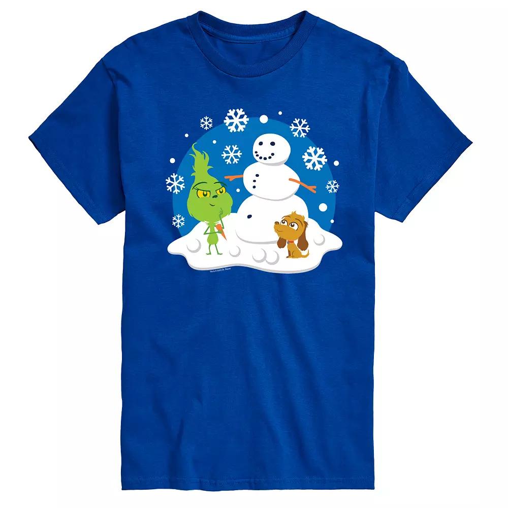 Big & Tall Dr. Seuss The Grinch Building Snowman Graphic Tee, Men's,  Product Image