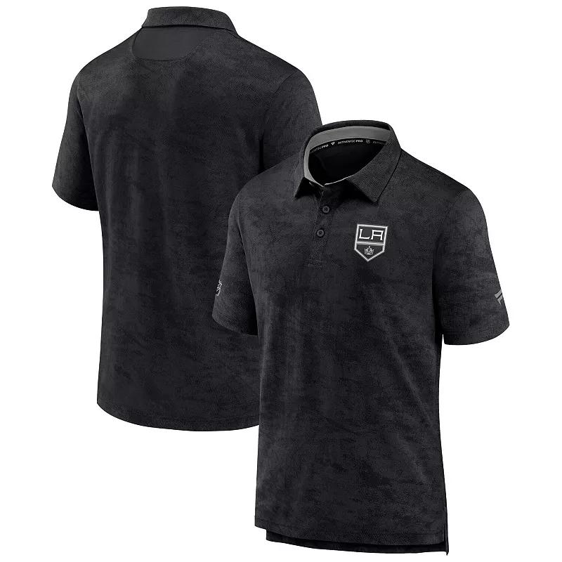 Men's Fanatics Branded Black Los Angeles Kings Authentic Pro Rink Polo,  Product Image