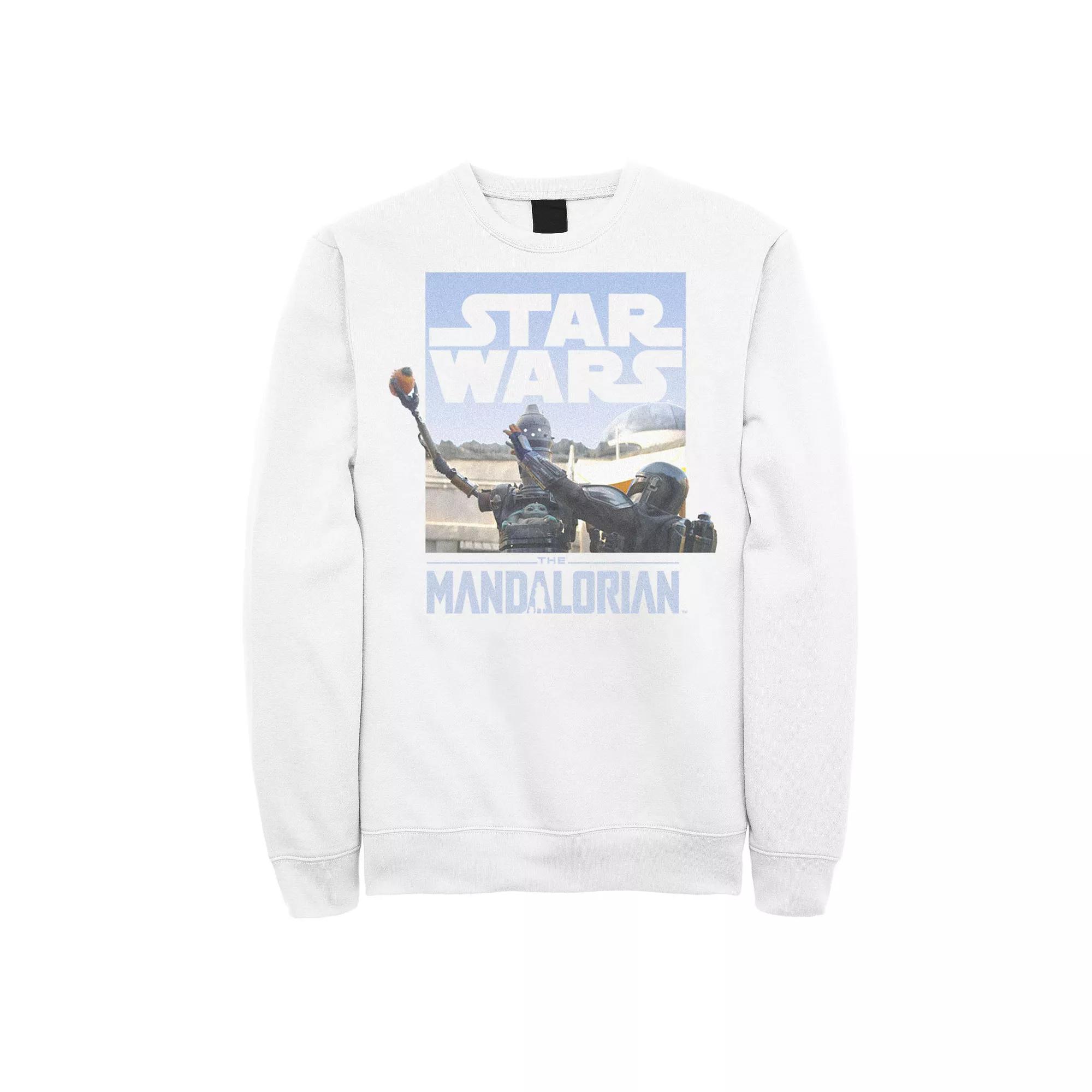 Men's Star Wars The Mandalorian Din Djarin IG-11 Scene Box Graphic Fleece,  Product Image