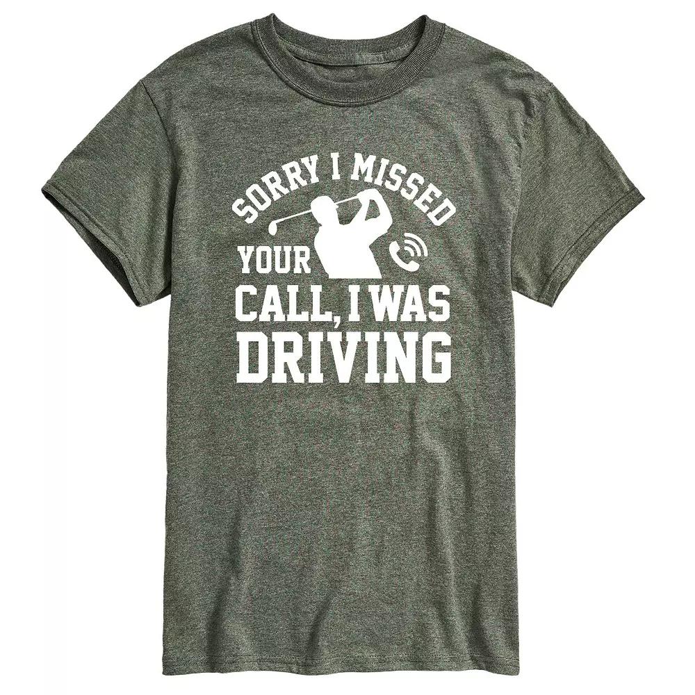 Men's Sorry Missed Call Driving Golf Graphic Tee,  Product Image