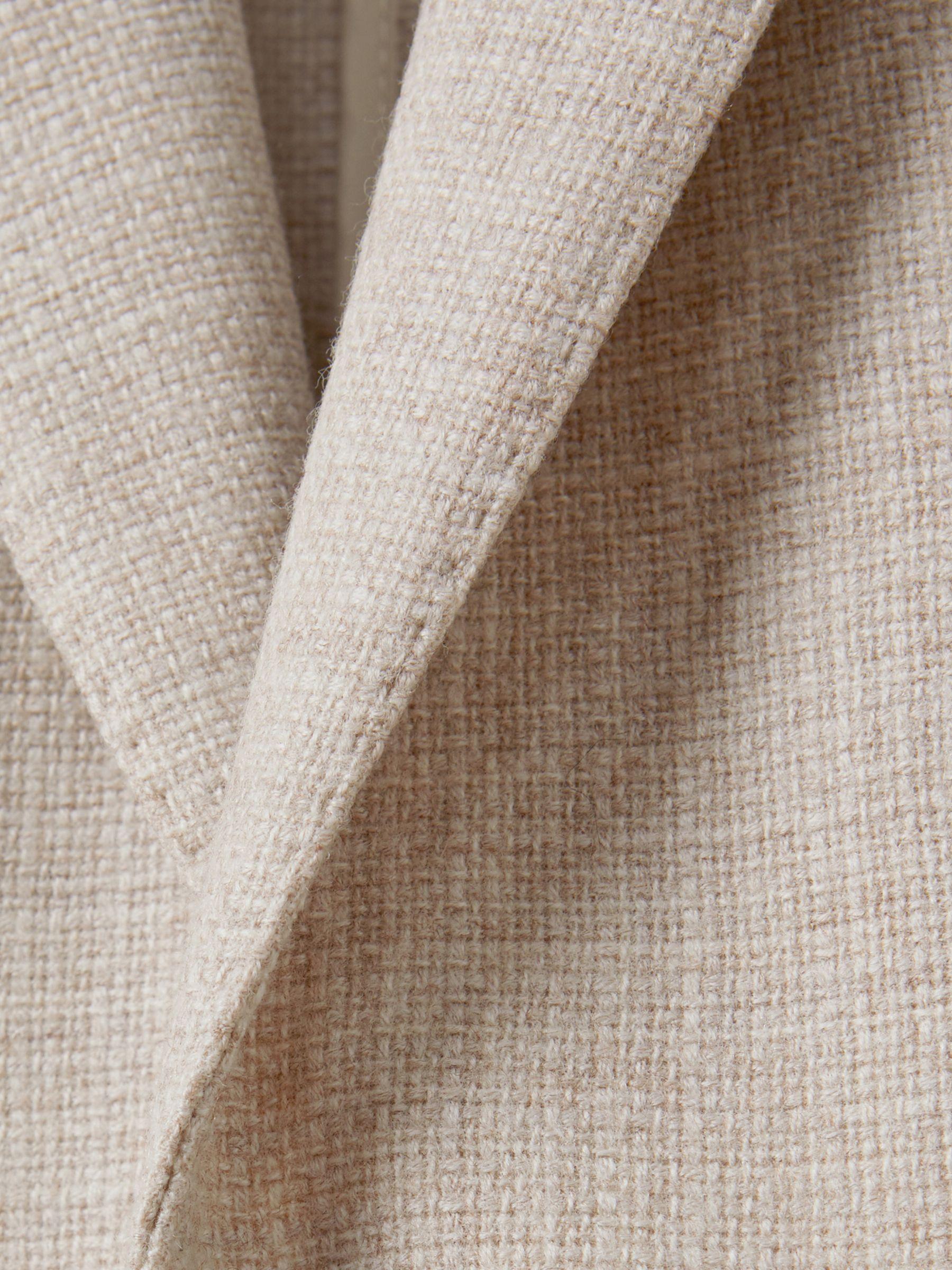 Attire Stone Slim Fit Textured Wool Blend Single Breasted Blazer Product Image