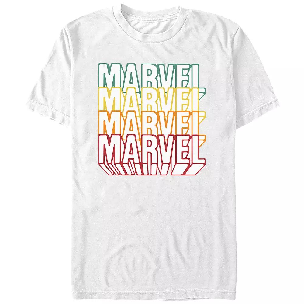 Juniors' Marvel Stack Logo Boyfriend Graphic Tee, Women's,  Product Image