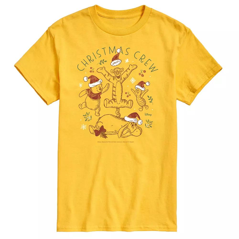 Disney's Winnie The Pooh Men's Christmas Crew Graphic Tee,  Product Image