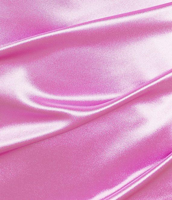 Honey and Rosie V-Neck Pleated Side Slit Corset Gown Product Image