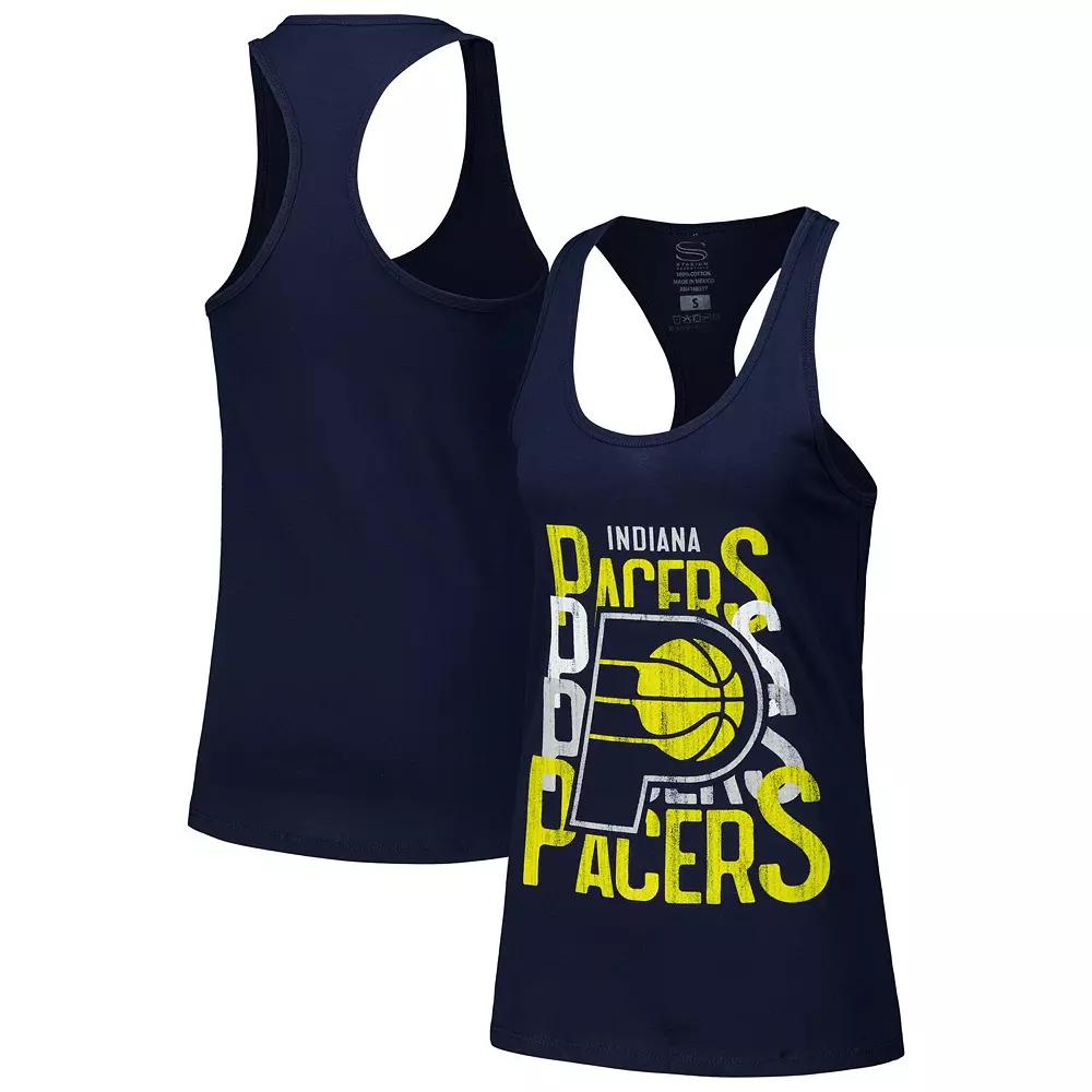 Women's Stadium Essentials Navy Indiana Pacers Dedication Tank Top, Size: 2XL, Blue Product Image