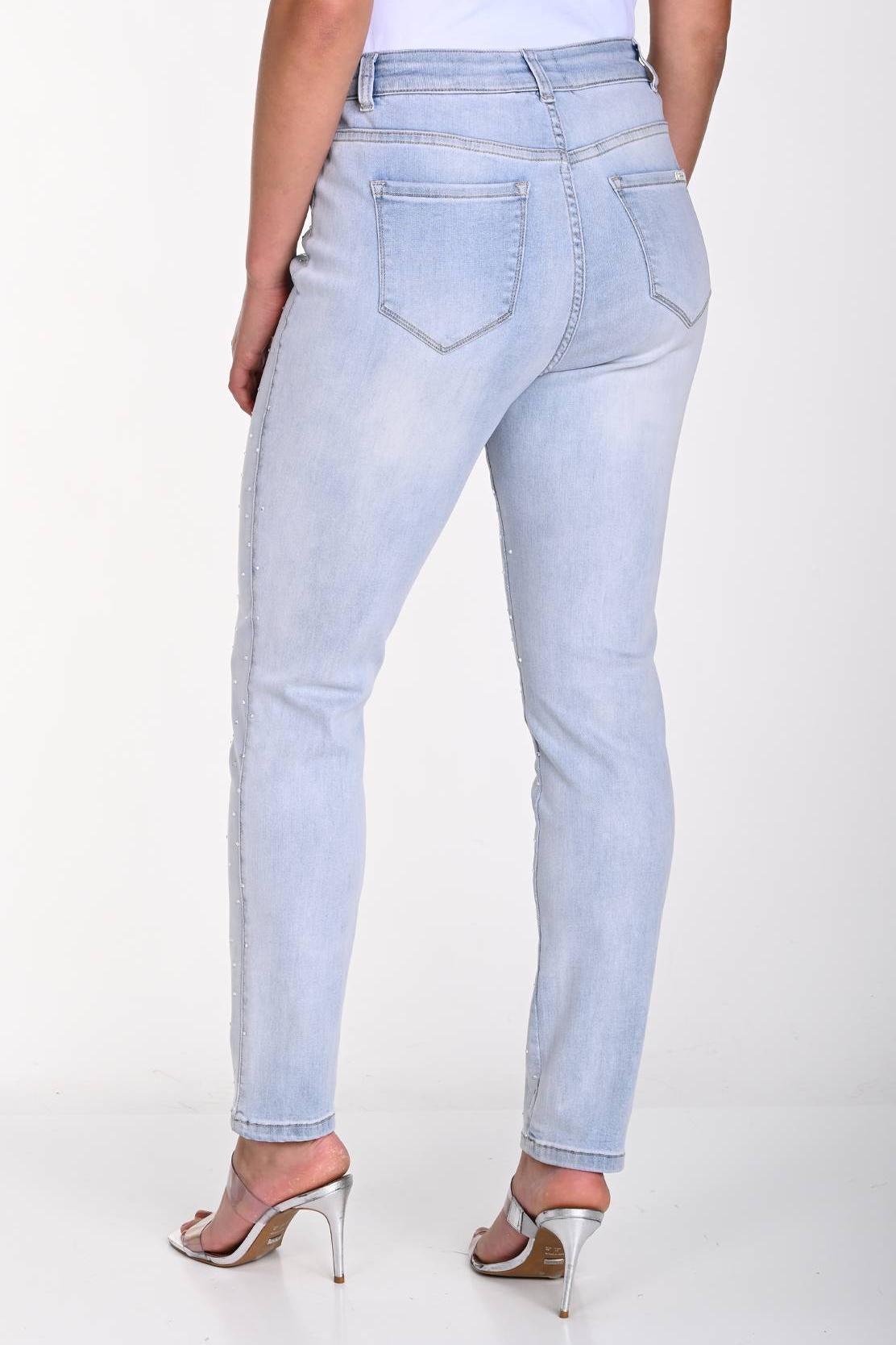 Light Blue Denim Jean with Bling Front Product Image
