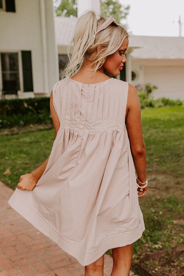 Happy Moment Mini Dress in Warm Taupe Product Image