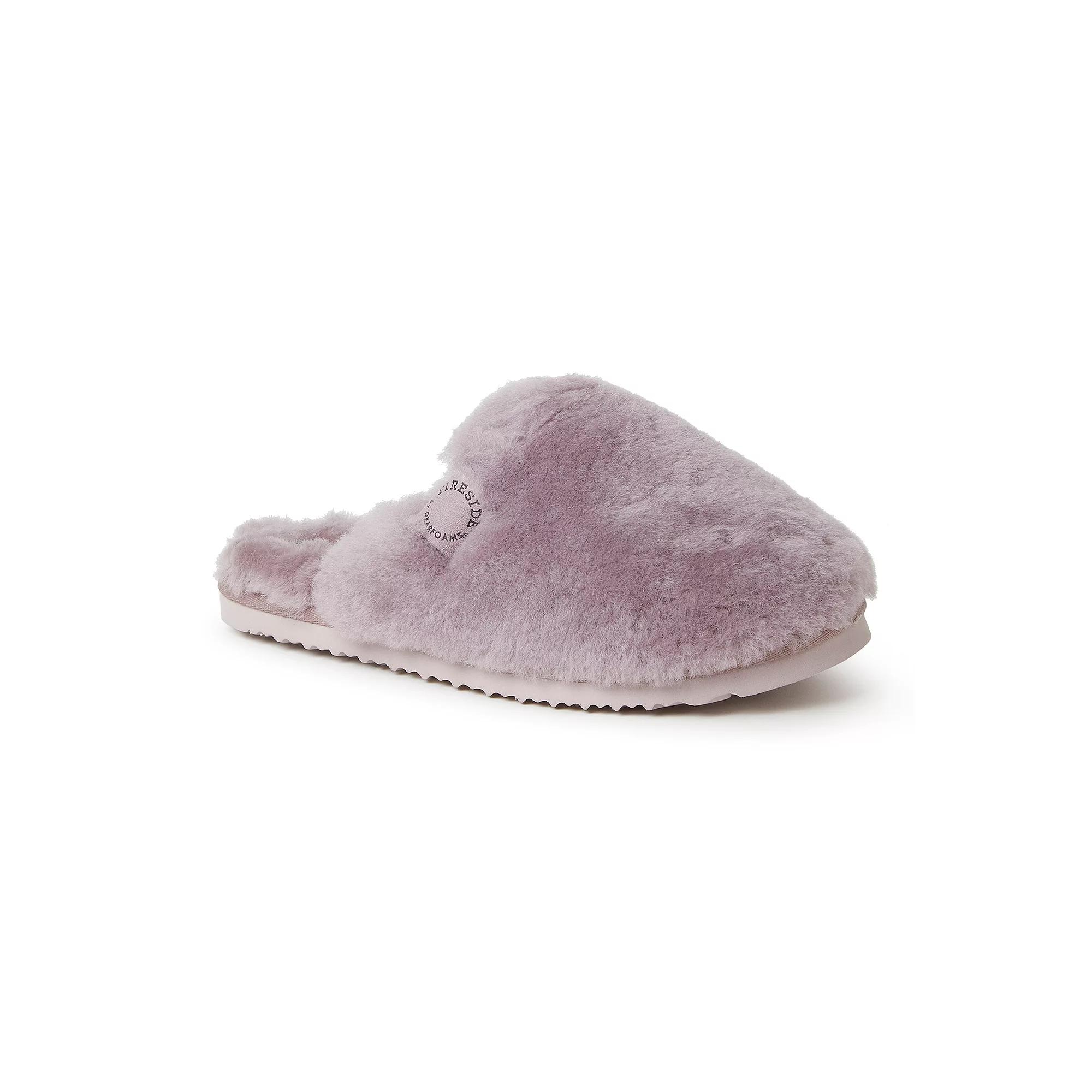 Fireside by Dearfoams Shelly Beach Scuff Women's Slippers, Size: 10, Frosted Purple Product Image