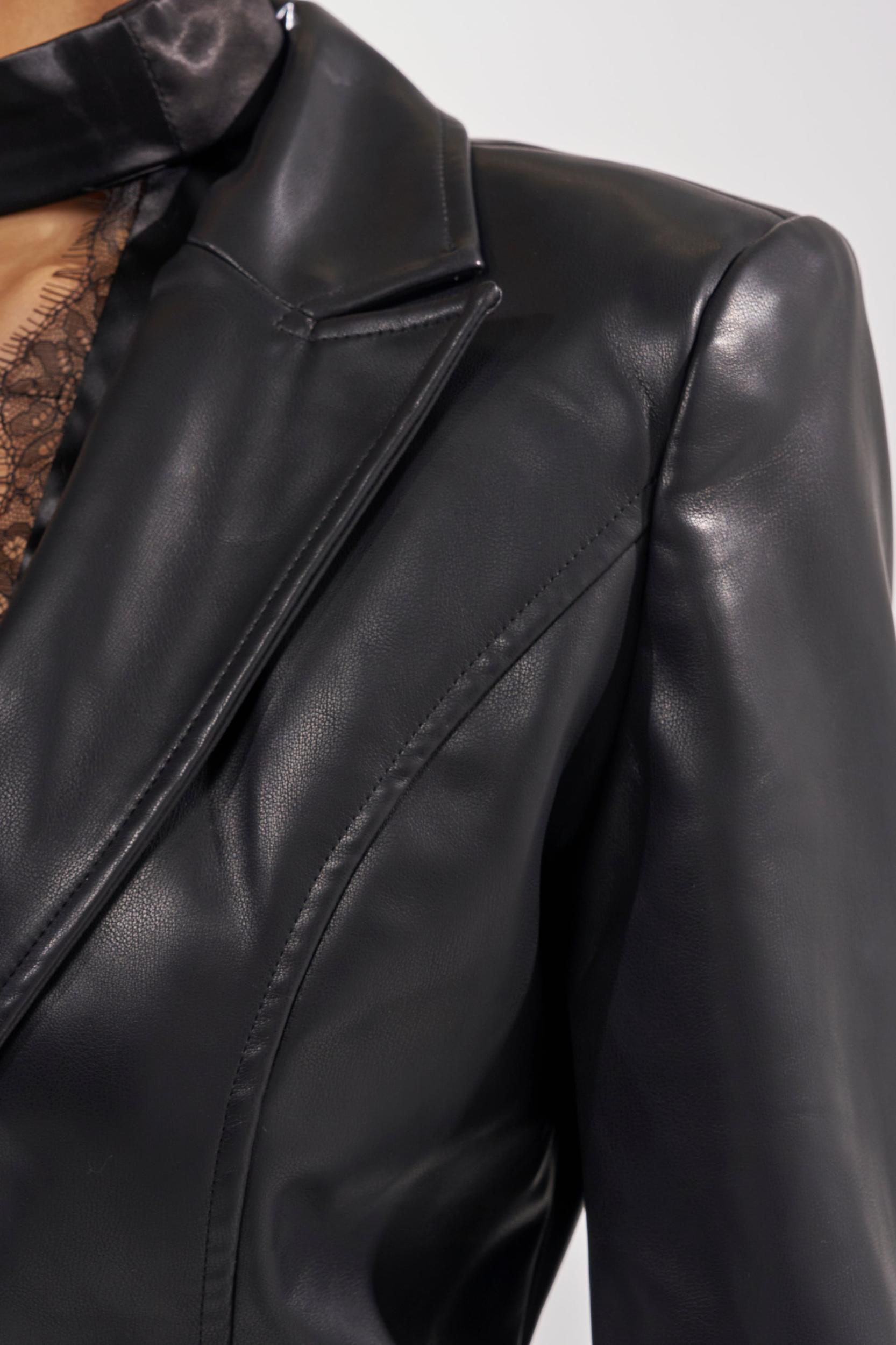 GOTTA GO FAUX LEATHER BLAZER Product Image