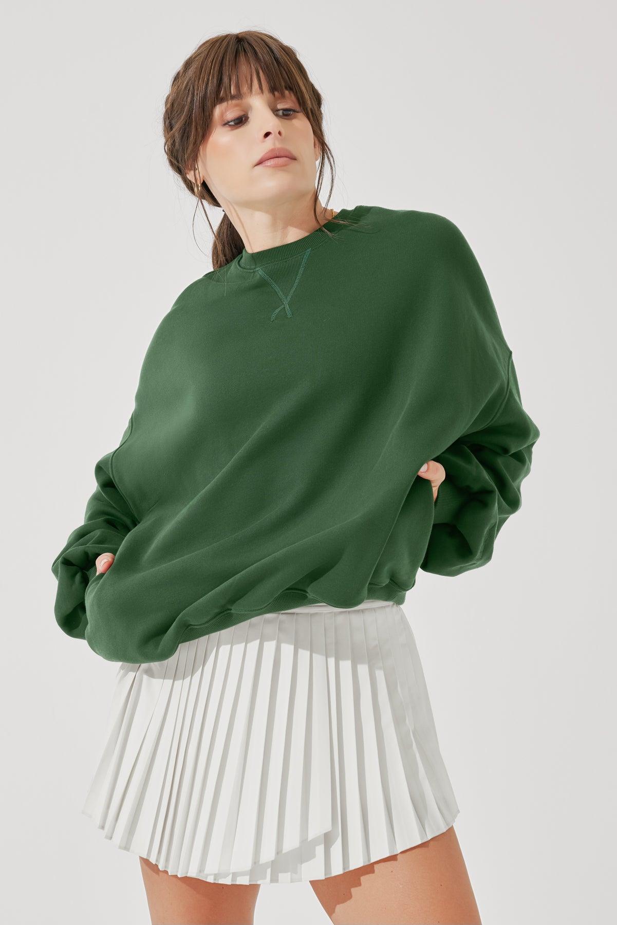 Cloud Crewneck Sweater - Fern Green Product Image