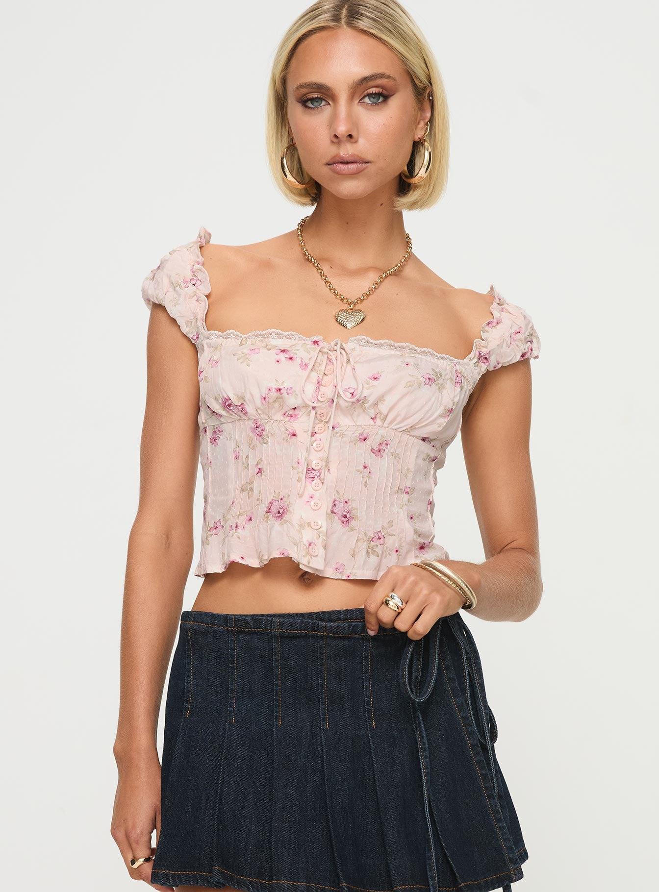 Rinza Top Pink Floral Product Image