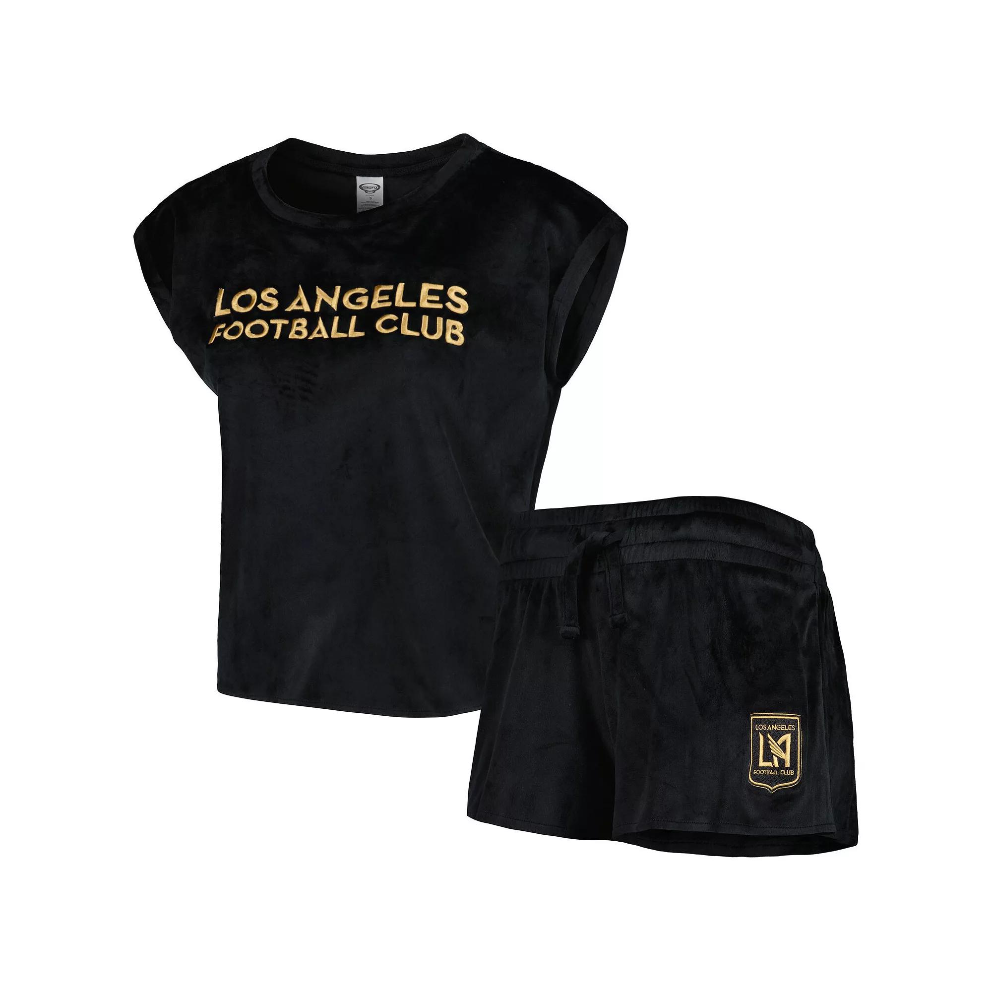 Women's Concepts Sport Black LAFC Intermission T-Shirt and Shorts Sleep Set, Size: XL, Lfc Black Product Image