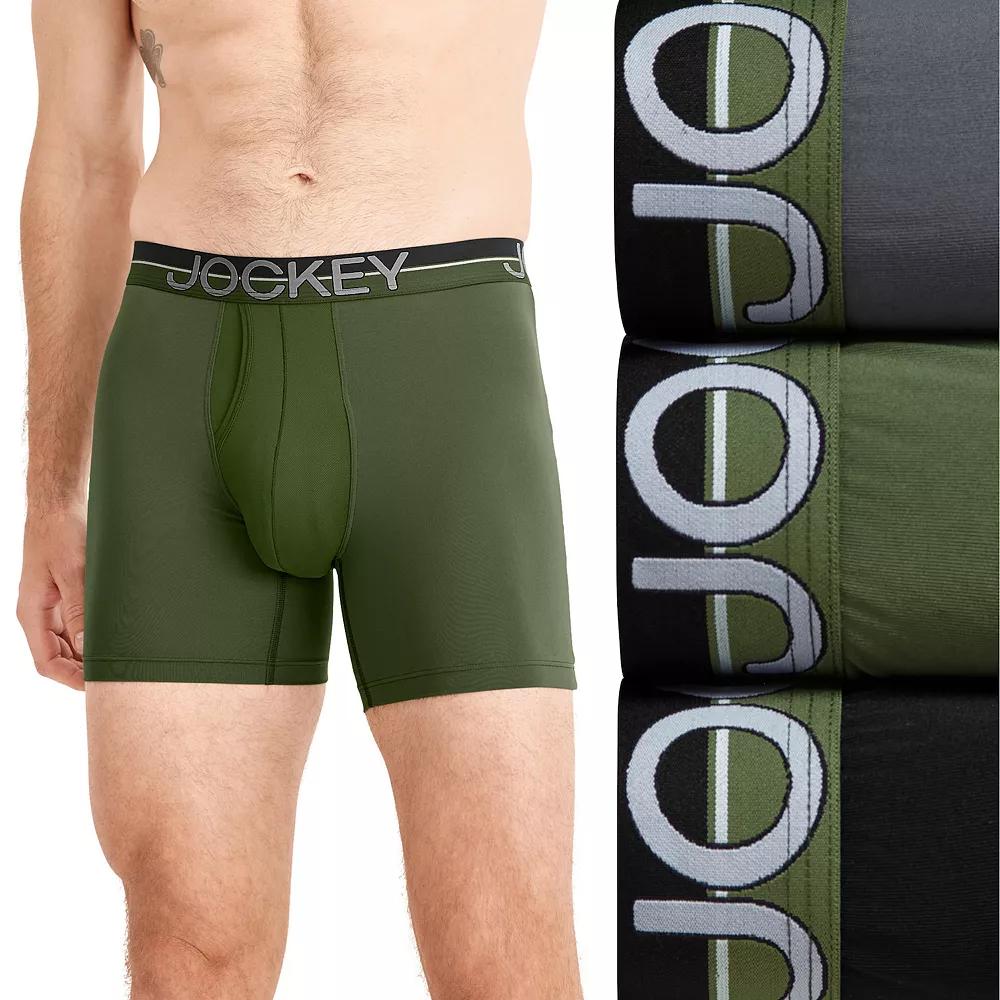 Men's Jockey® 3-Pack Infinite Cool Microfiber Stretch 6" Boxer Brief,  Product Image