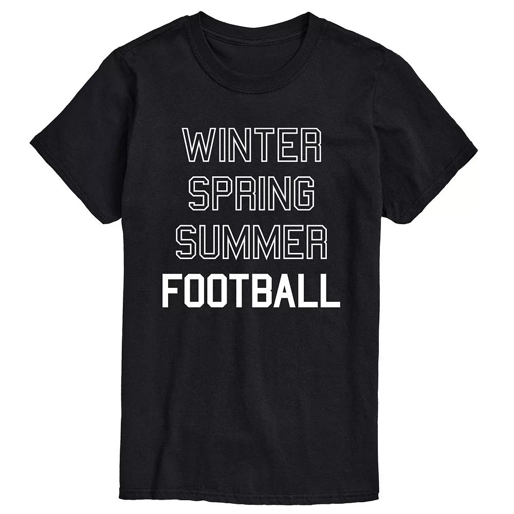 Big & Tall Seasons and Football Tee, Men's,  Product Image