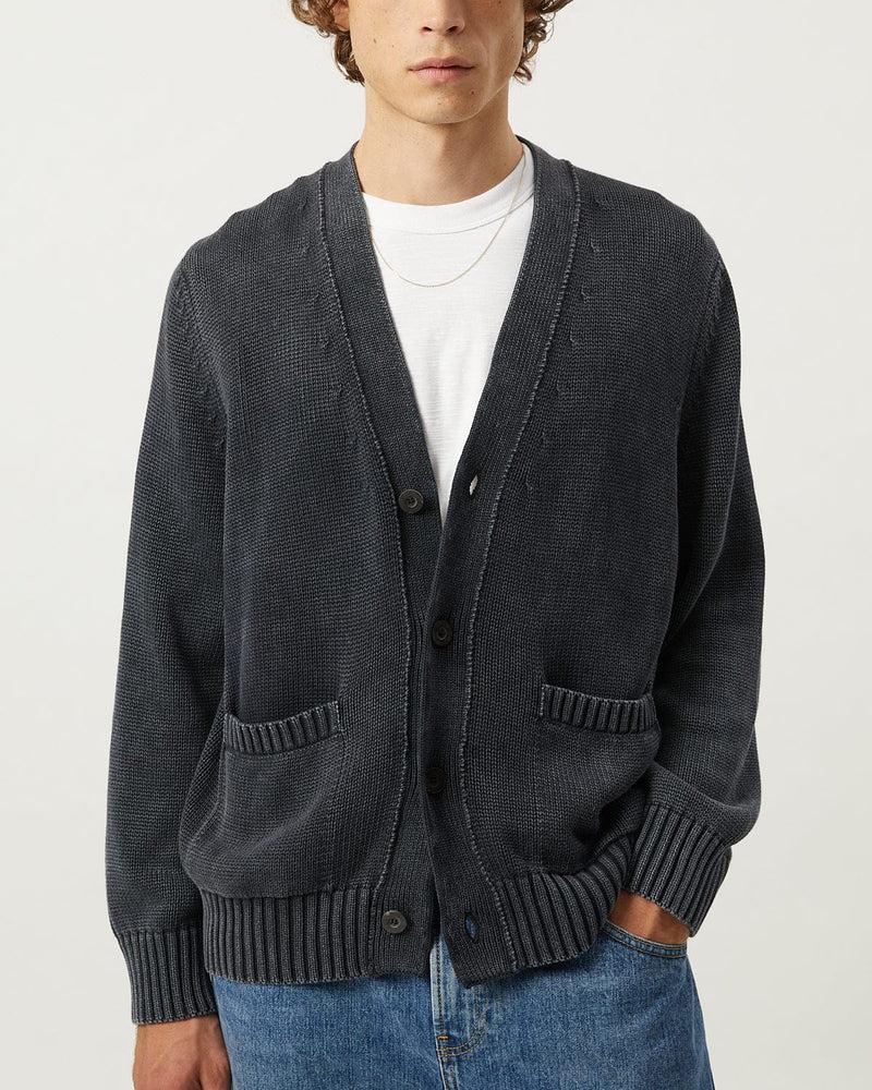 Acid Wash Cardigan - Red Product Image