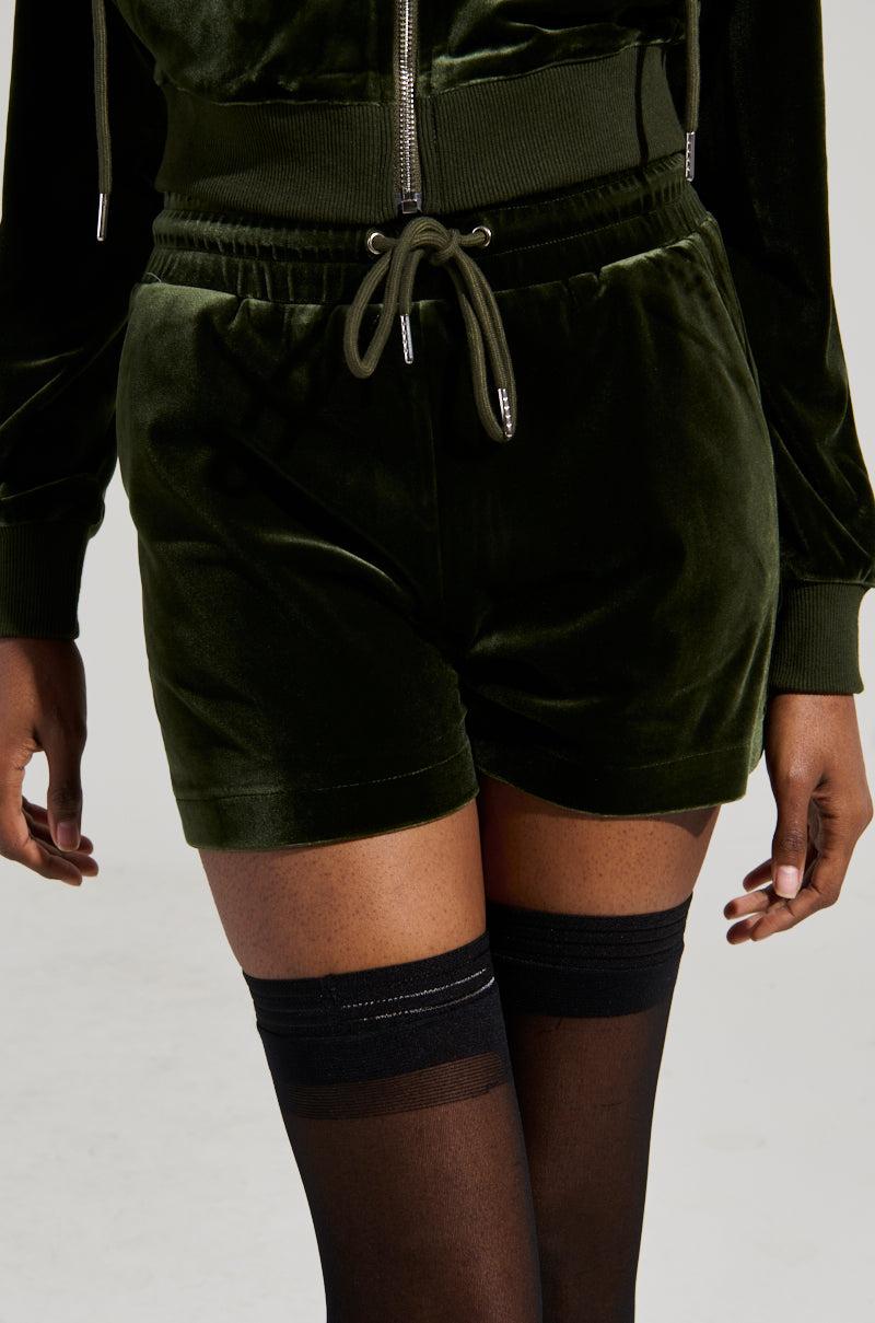 BRAT RHINESTONE VELVET SHORT Product Image