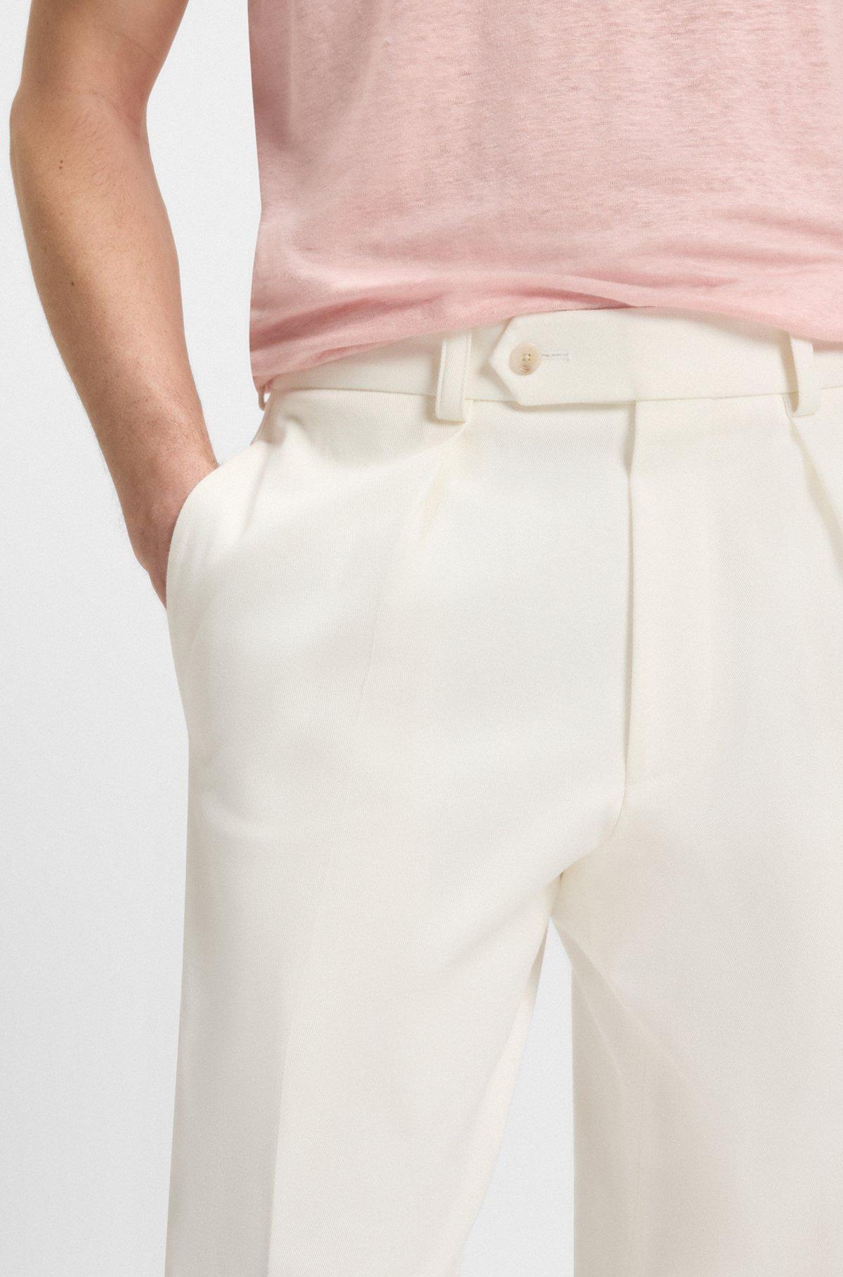BOSS - BECKHAM x BOSS trousers in stretch cotton - White Product Image