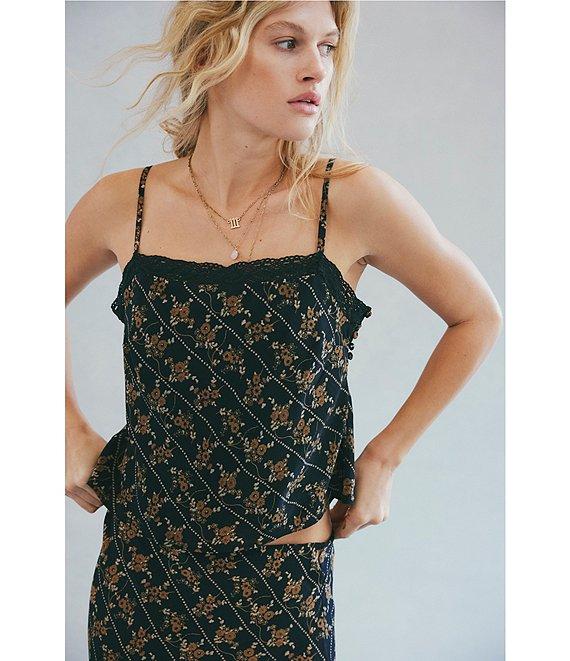 Free People Bali Margot Coordinating Floral Print Square Neck Sleeveless Top Product Image