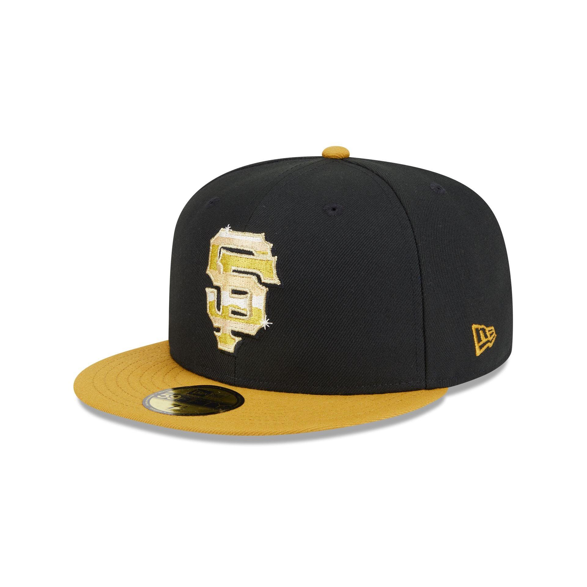 Miami Heat Metallic Gold Logo 59FIFTY Fitted Hat Male Product Image