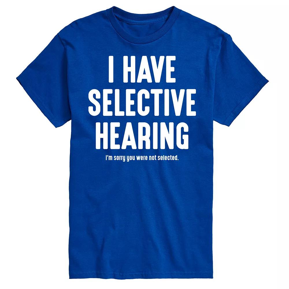 Big & Tall Selective Hearing Graphic Tee, Men's,  Product Image