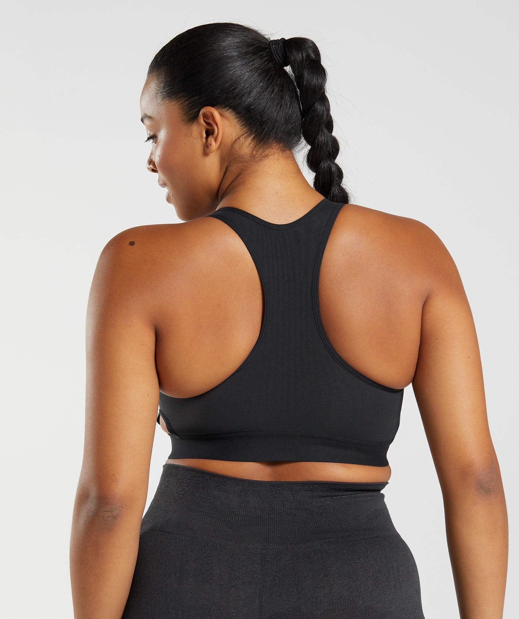 Gymshark Racerback High Support Sports Bra, B/C-E/F - Black Female Product Image