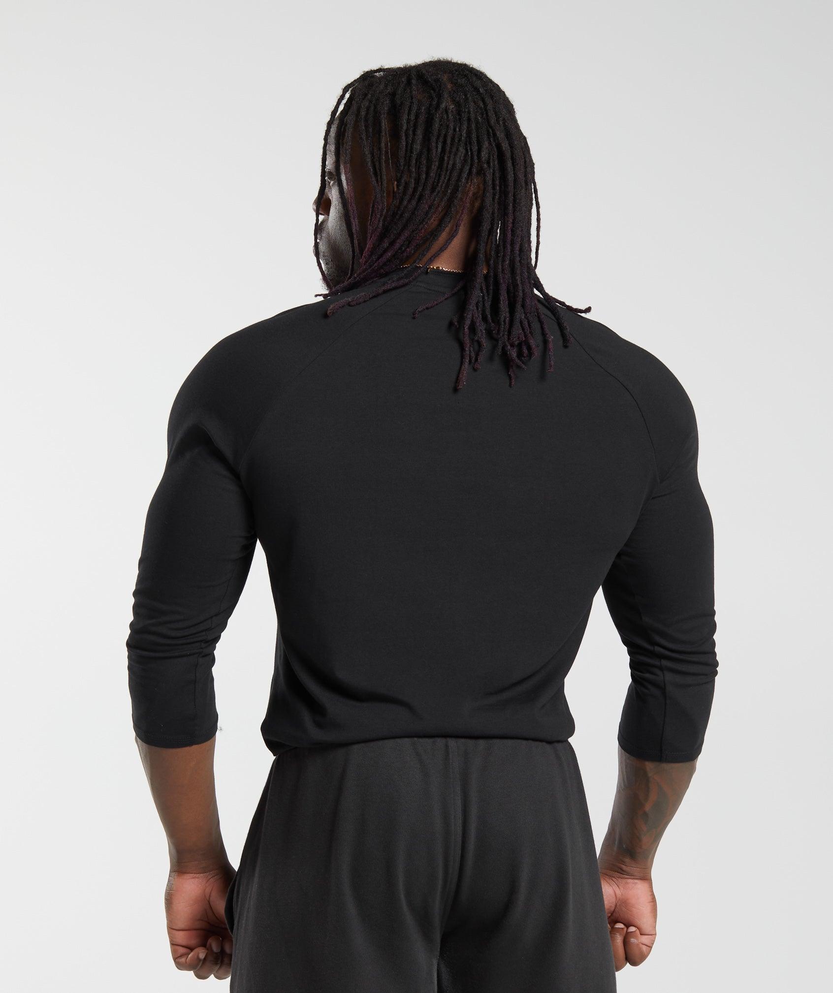 Gymshark Legacy Henley - Black Male Product Image