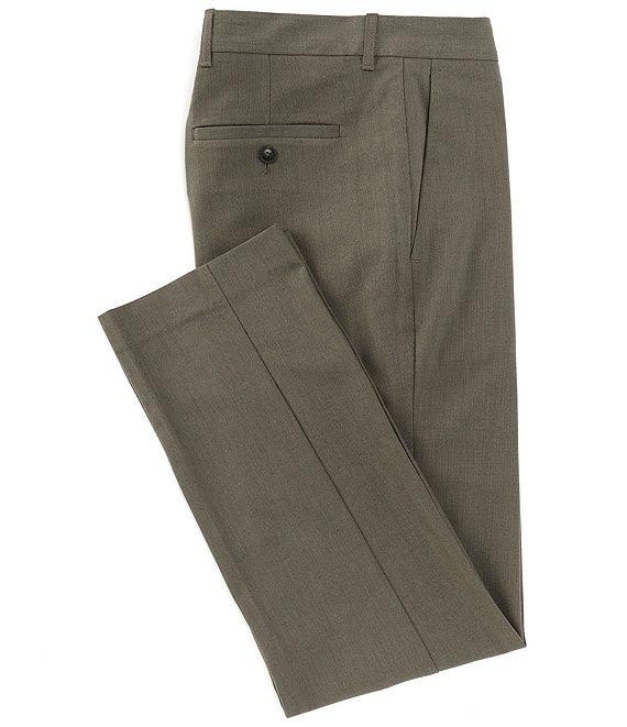 Perry Ellis Birdseye Pattern Flat Front Maxwell Modern Fit Birdseye Pattern Stretch Pants Product Image