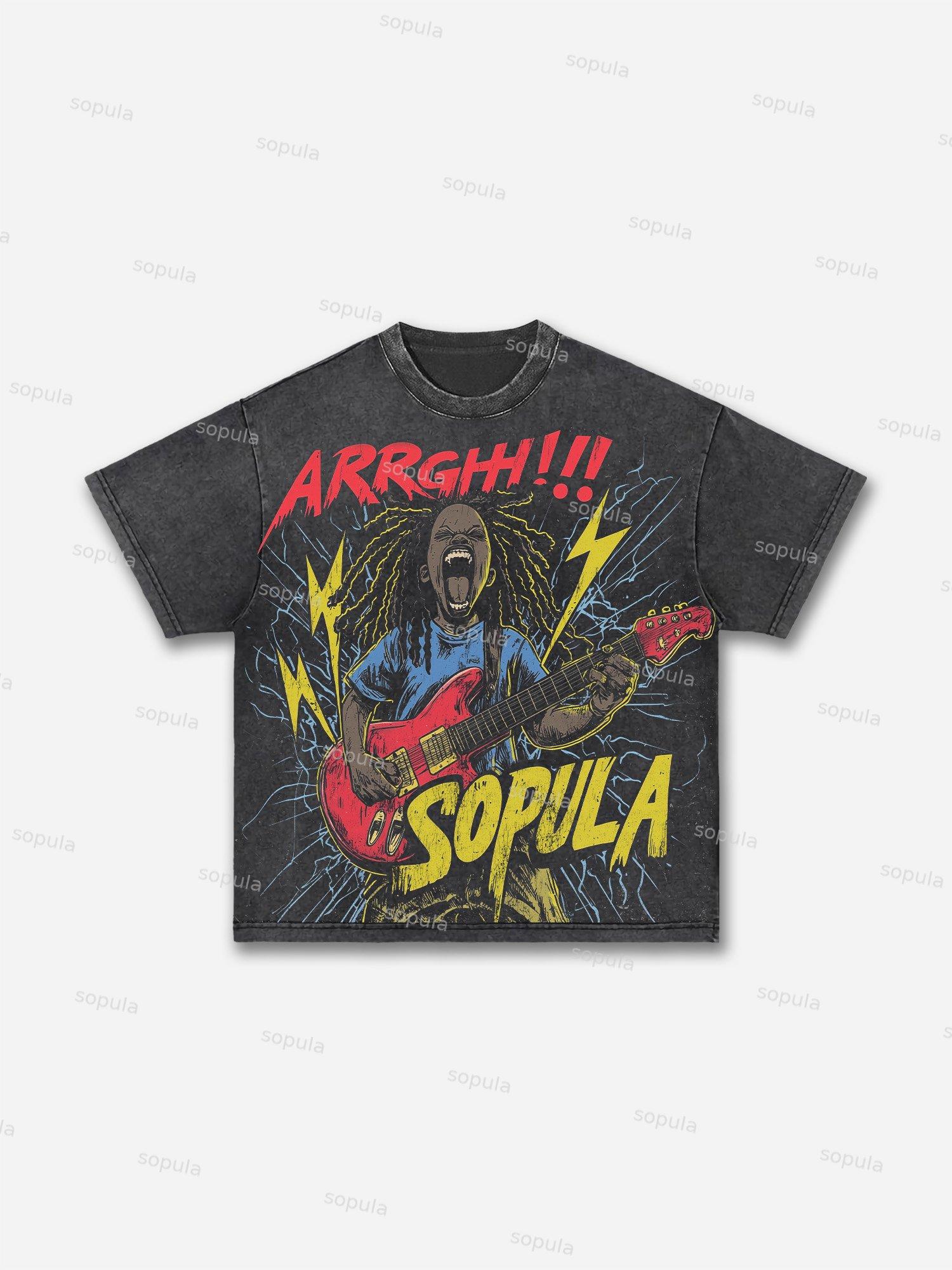 Men's Holy Prayer Vintage Graphic Washed T-Shirt Product Image