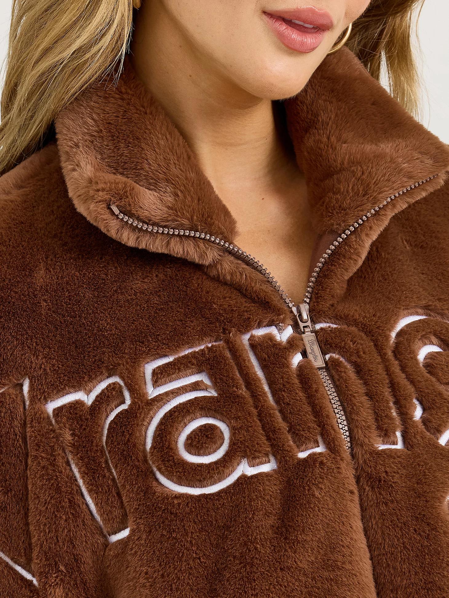 Women's Wrangler Logo Fuzzy Zip Jacket in Teddy Product Image