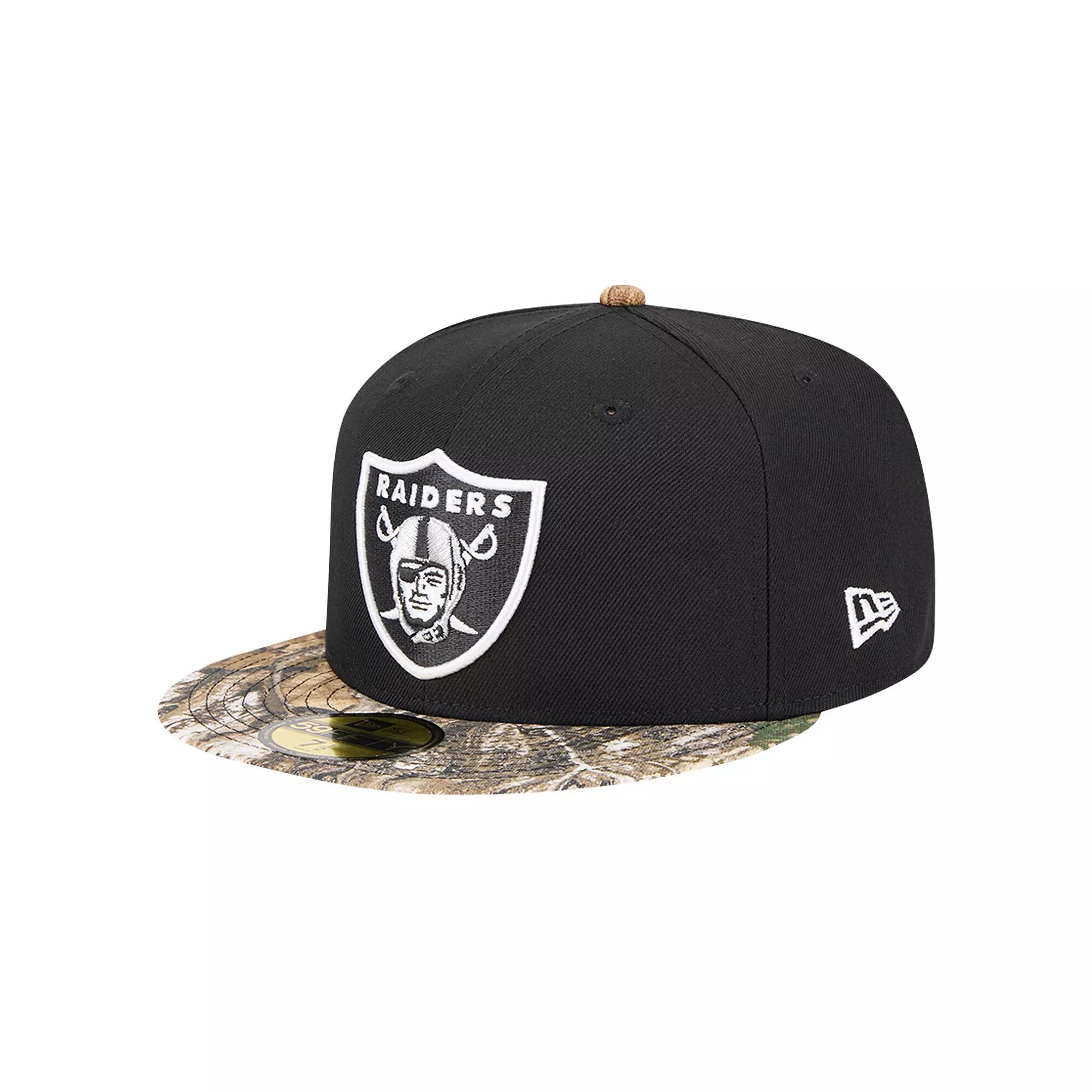 Men's New Era Black Las Vegas Raiders Active Two-Tone Camo 59FIFTY Fitted Hat,  Product Image