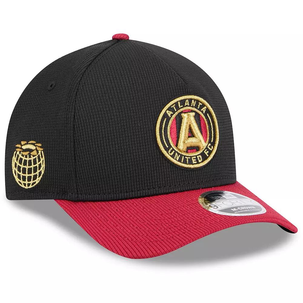 Men's New Era Black Atlanta United FC 2025 Jersey Hook 9FORTY M-Crown Adjustable Hat, Atu Black Product Image
