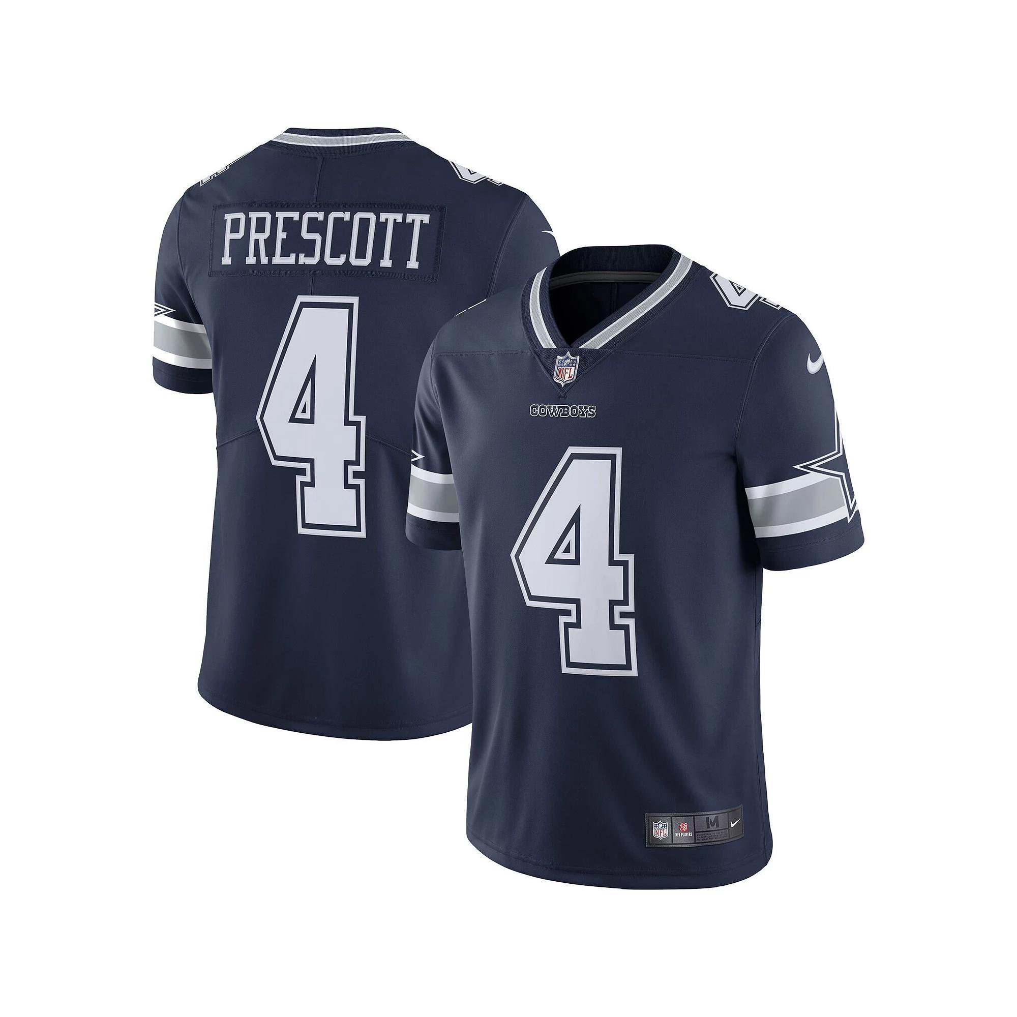 Men's Nike Dak Prescott Navy Dallas Cowboys Vapor Limited Player Jersey,  Product Image