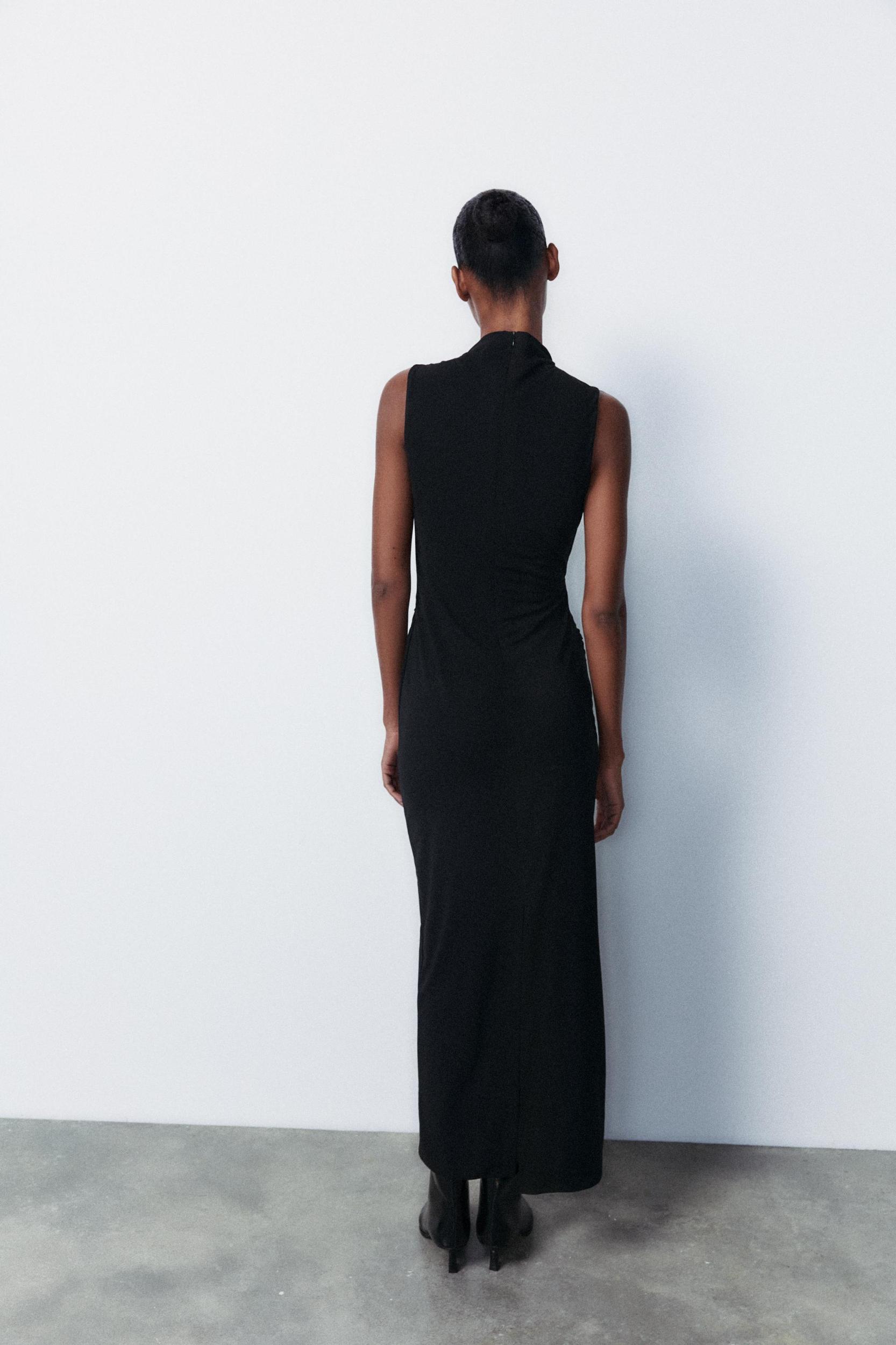 RUCHED MIDI DRESS Product Image