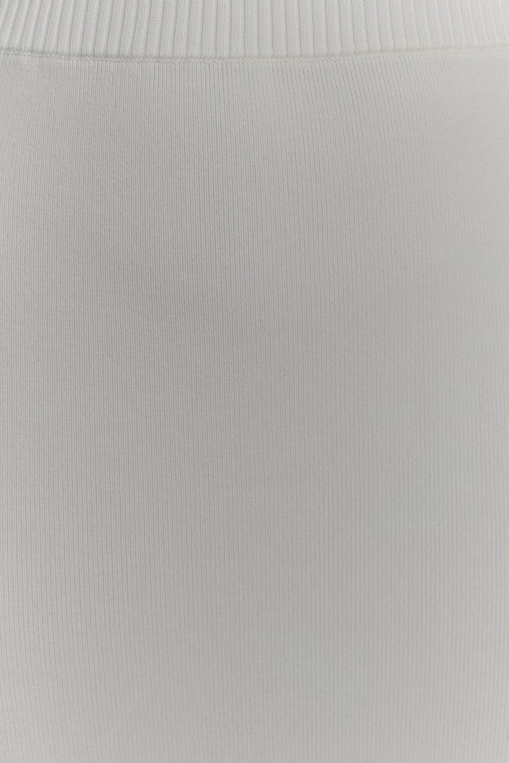 Francisca Mid Rise Knit Maxi Skirt - White Product Image