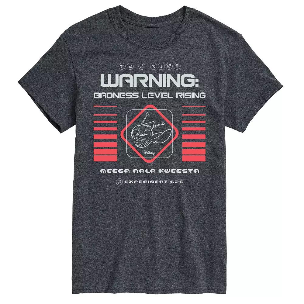 Disney's Lilo & Stitch Big & Tall warning Graphic Tee, Men's,  Product Image