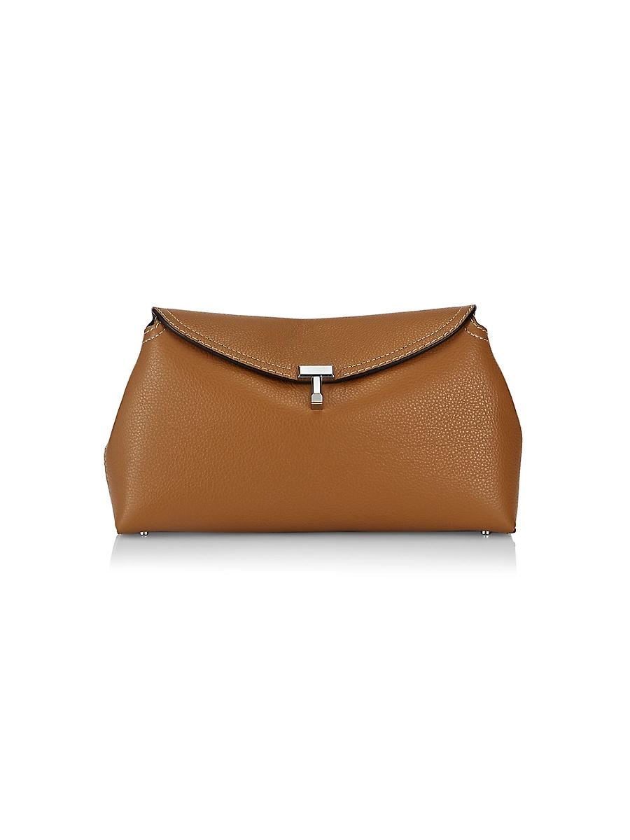 Womens T-Lock Leather Clutch Product Image